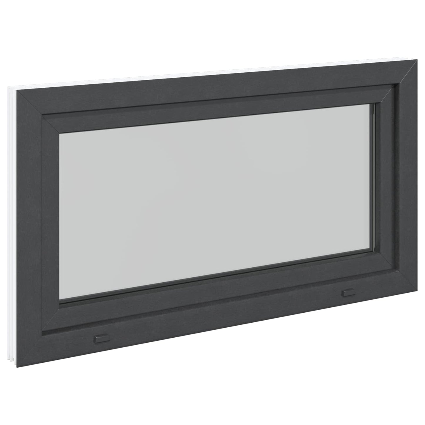 Παράθυρο Κάτω Στρώματος RISOR Ανθρακί 110 x 60 cm PVC και Γυαλί