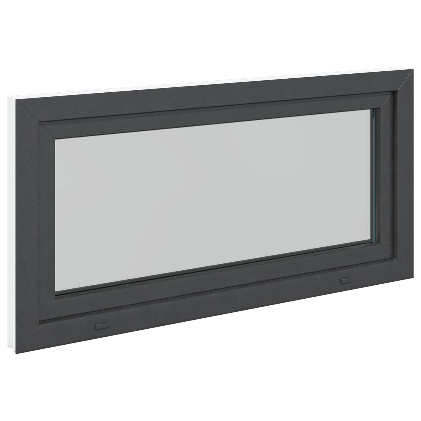 Παράθυρο Κάτω Στρώματος RISOR Ανθρακί 120 x 60 cm PVC και Γυαλί