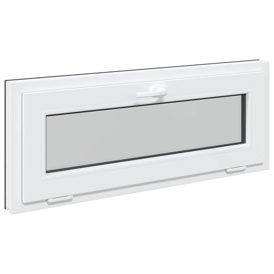 vidaXL Παράθυρο Κάτω Στρώματος RISOR 100 x 40 cm PVC και Γυαλί Ανθρακί