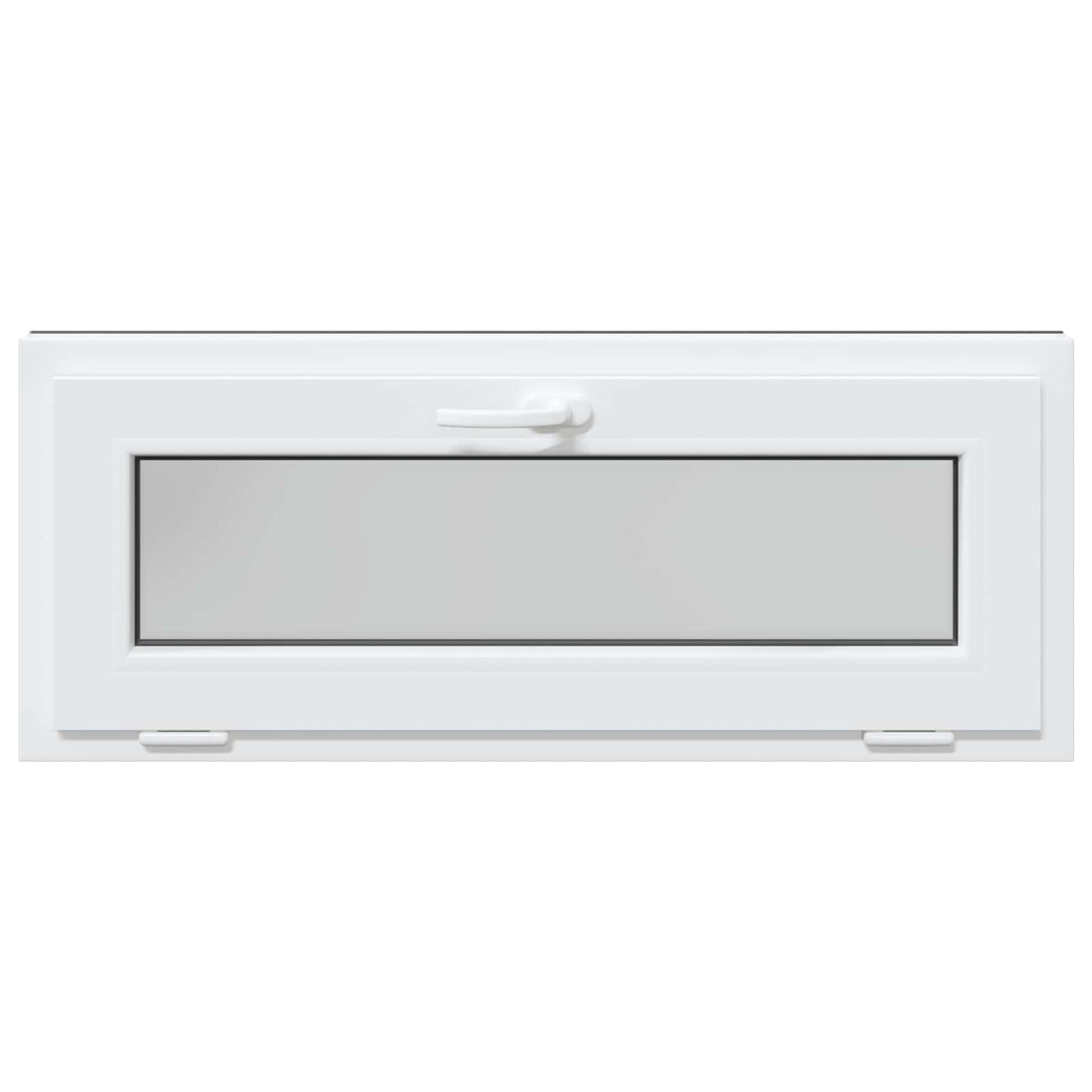 vidaXL Παράθυρο Κάτω Στρώματος RISOR 100 x 40 cm PVC και Γυαλί Ανθρακί