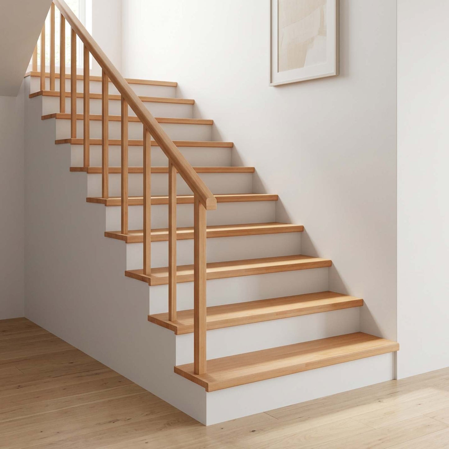 vidaXL Σκαλοπάτια 2 τεμ. 120 x 25 x 2 cm Φυσικό Στερεό ξύλο οξιάς