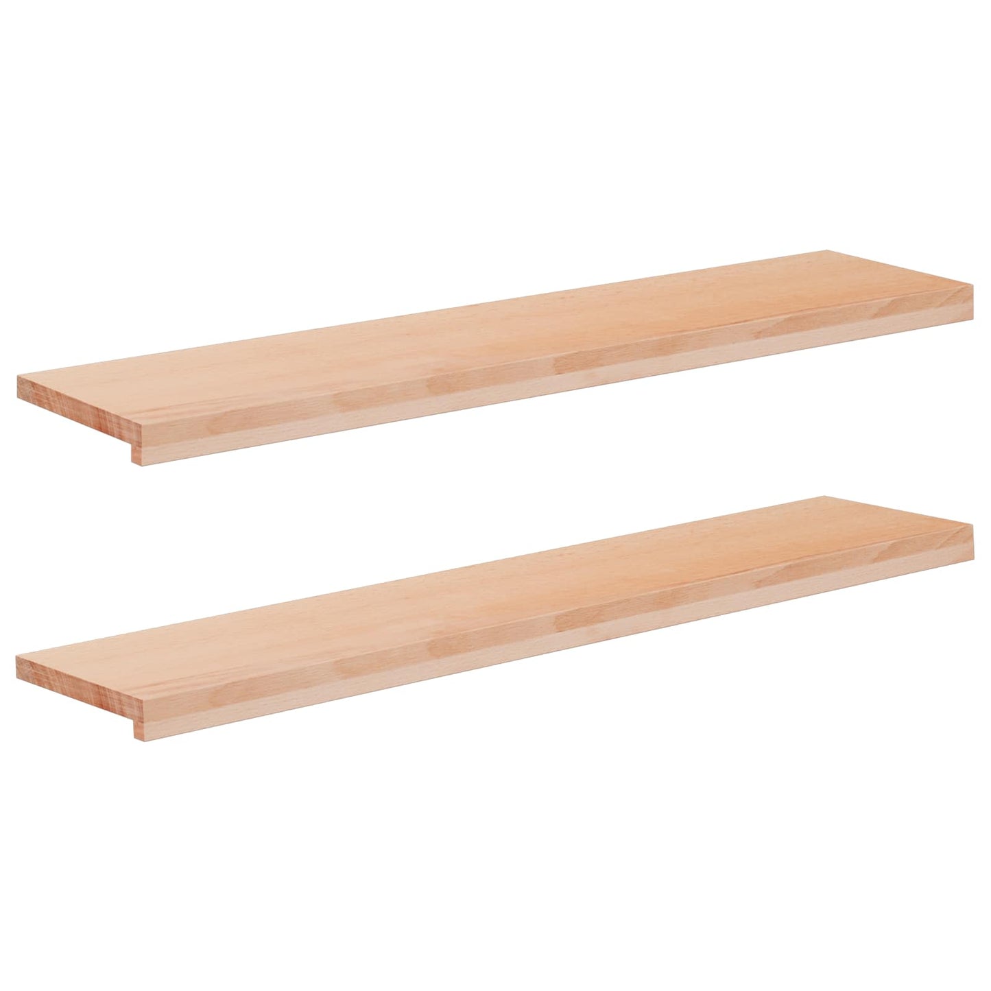 vidaXL Σκαλοπάτια 2 τεμ. 110 x 25 x 2 cm Φυσικό Στερεό ξύλο οξιάς