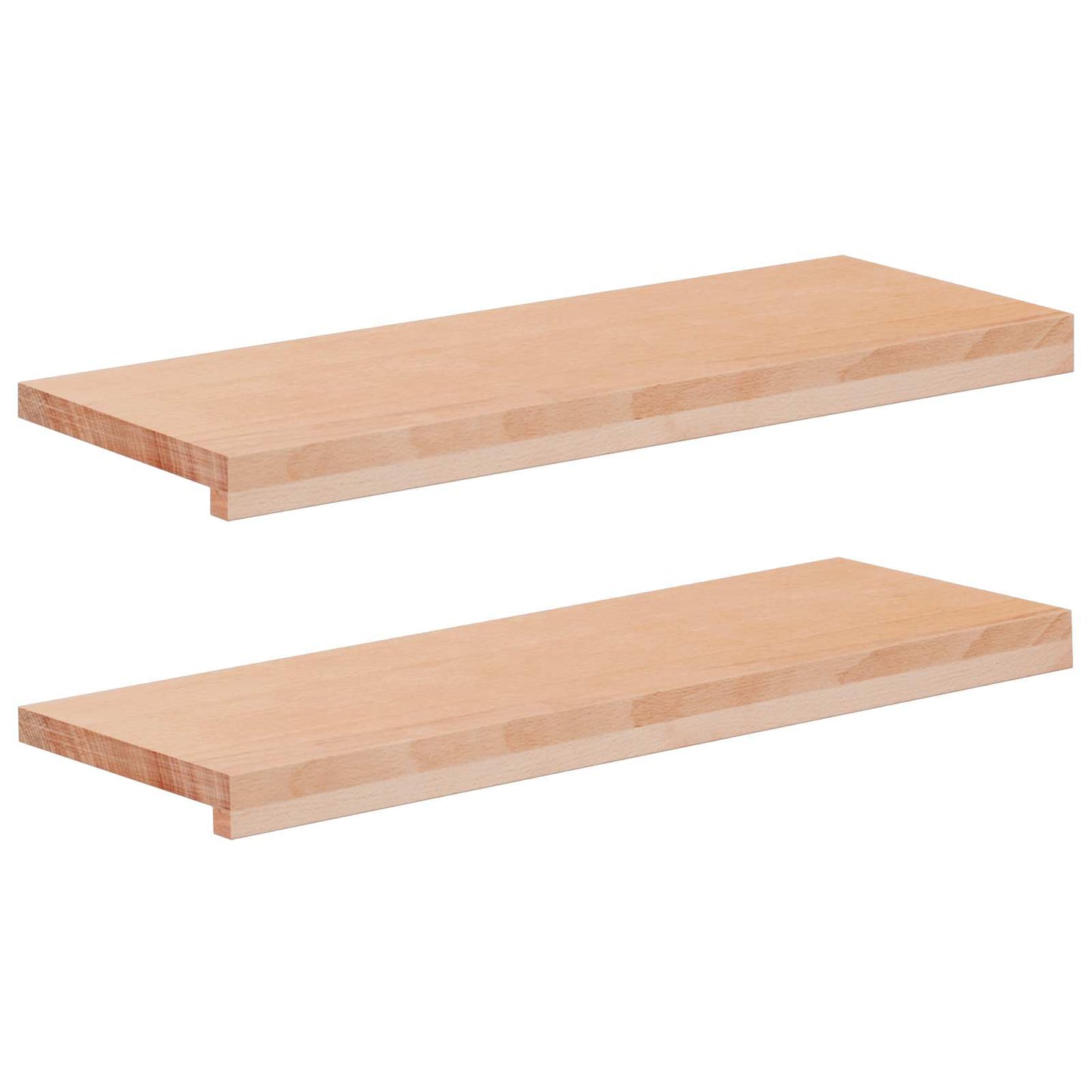 vidaXL Σκαλοπάτια 2 τεμ. 70 x 30 x 2 cm Φυσικό Στερεό ξύλο οξιάς
