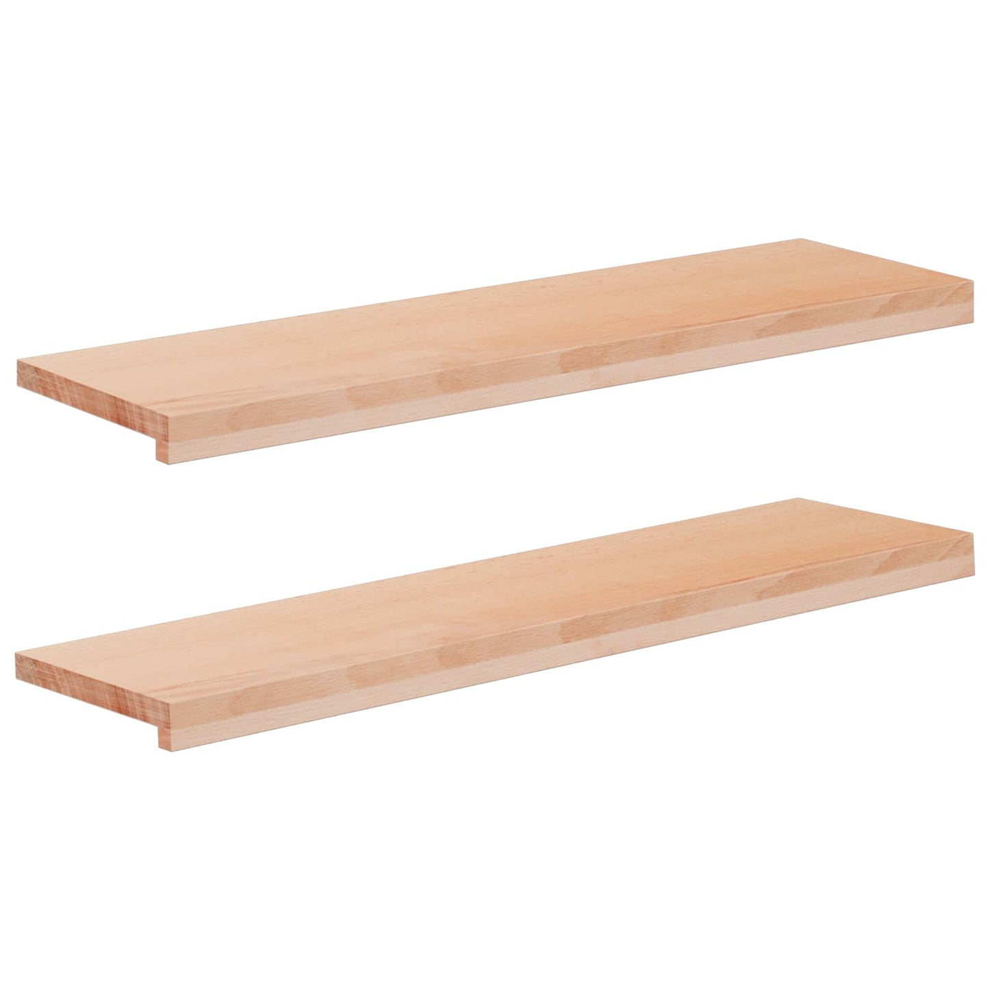 vidaXL Σκαλοπάτια 2 τεμ. 100 x 30 x 2 cm Φυσικό Στερεό ξύλο οξιάς