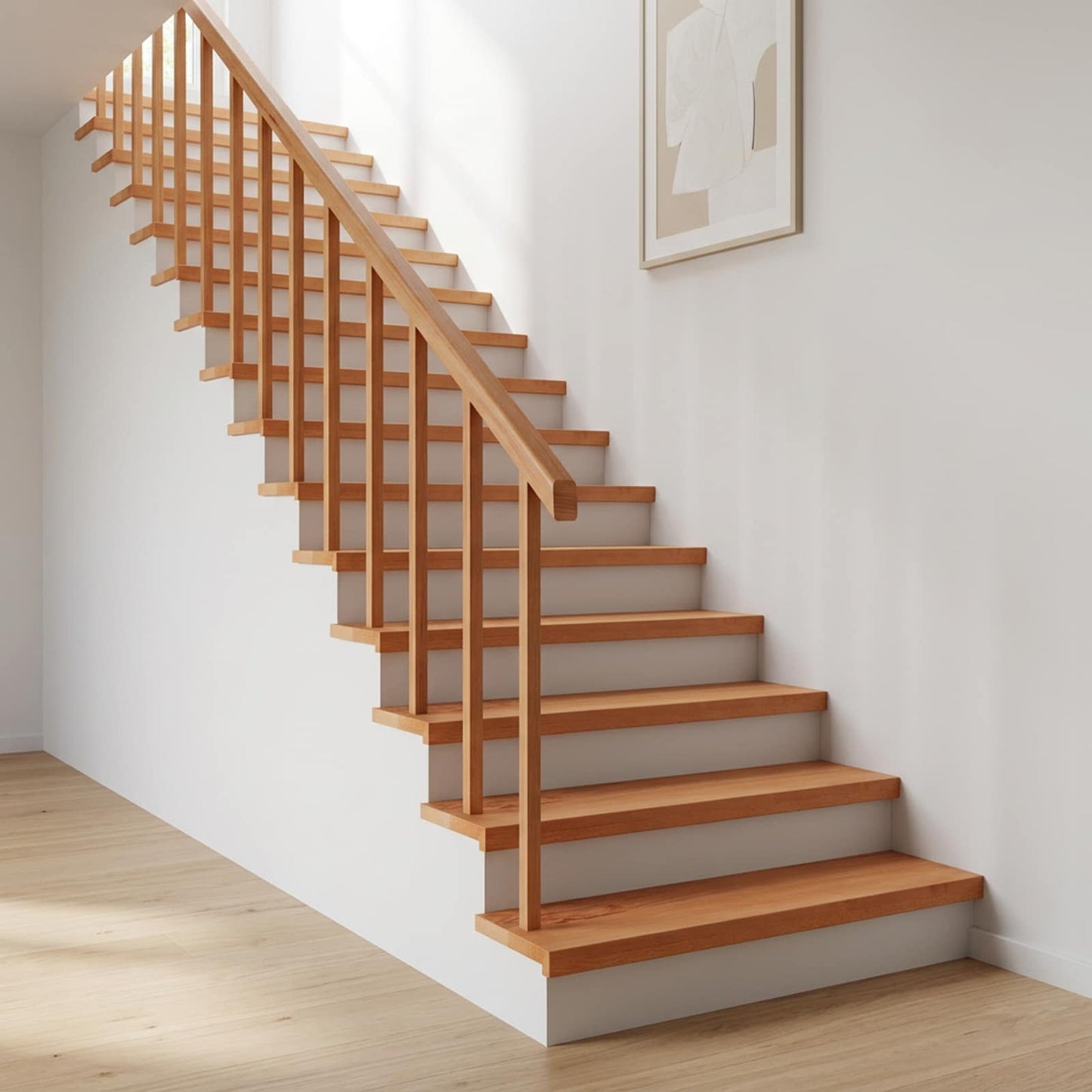 vidaXL Σκαλοπάτια 16 τεμ. 90 x 30 x 2 cm Βερνίκι Στερεό ξύλο οξιάς