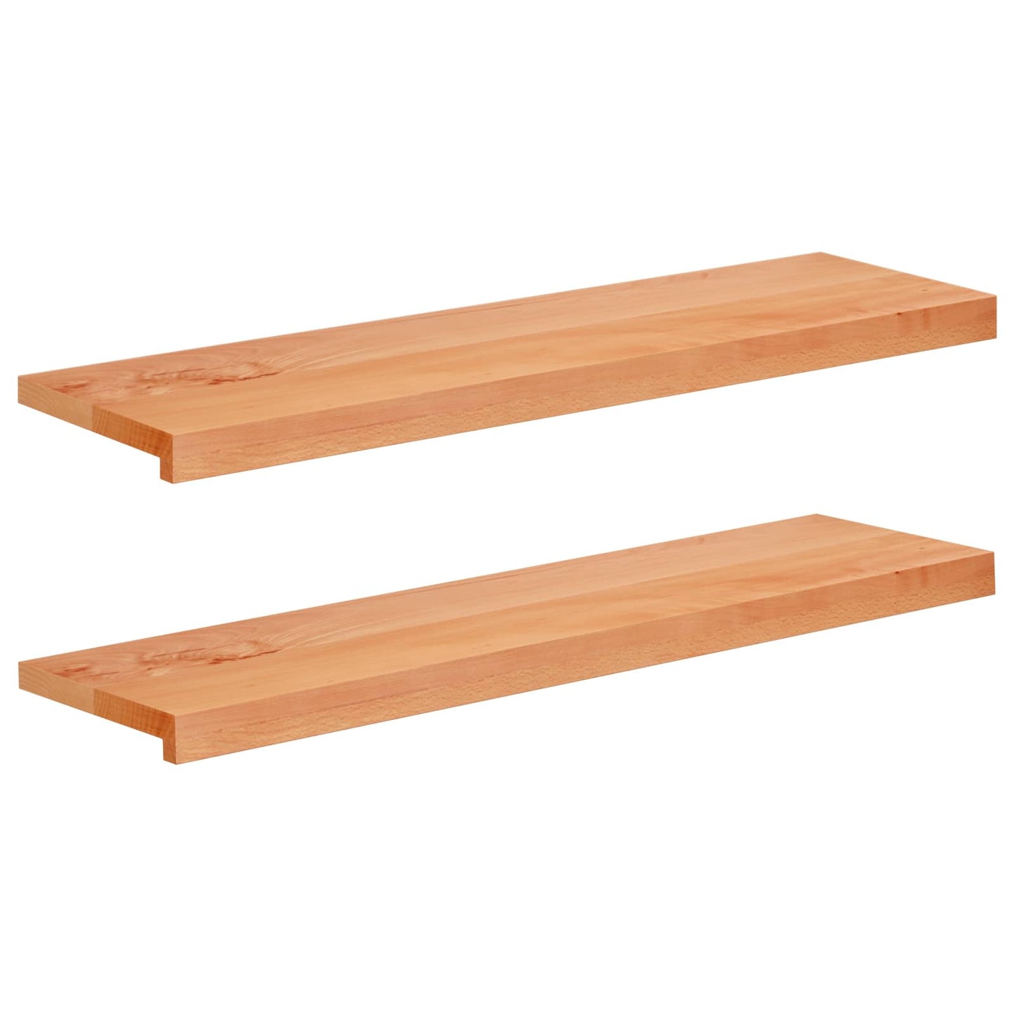 vidaXL Σκαλοπάτια 2 τεμ. 100 x 30 x 2 cm Βερνίκι Στερεό ξύλο οξιάς