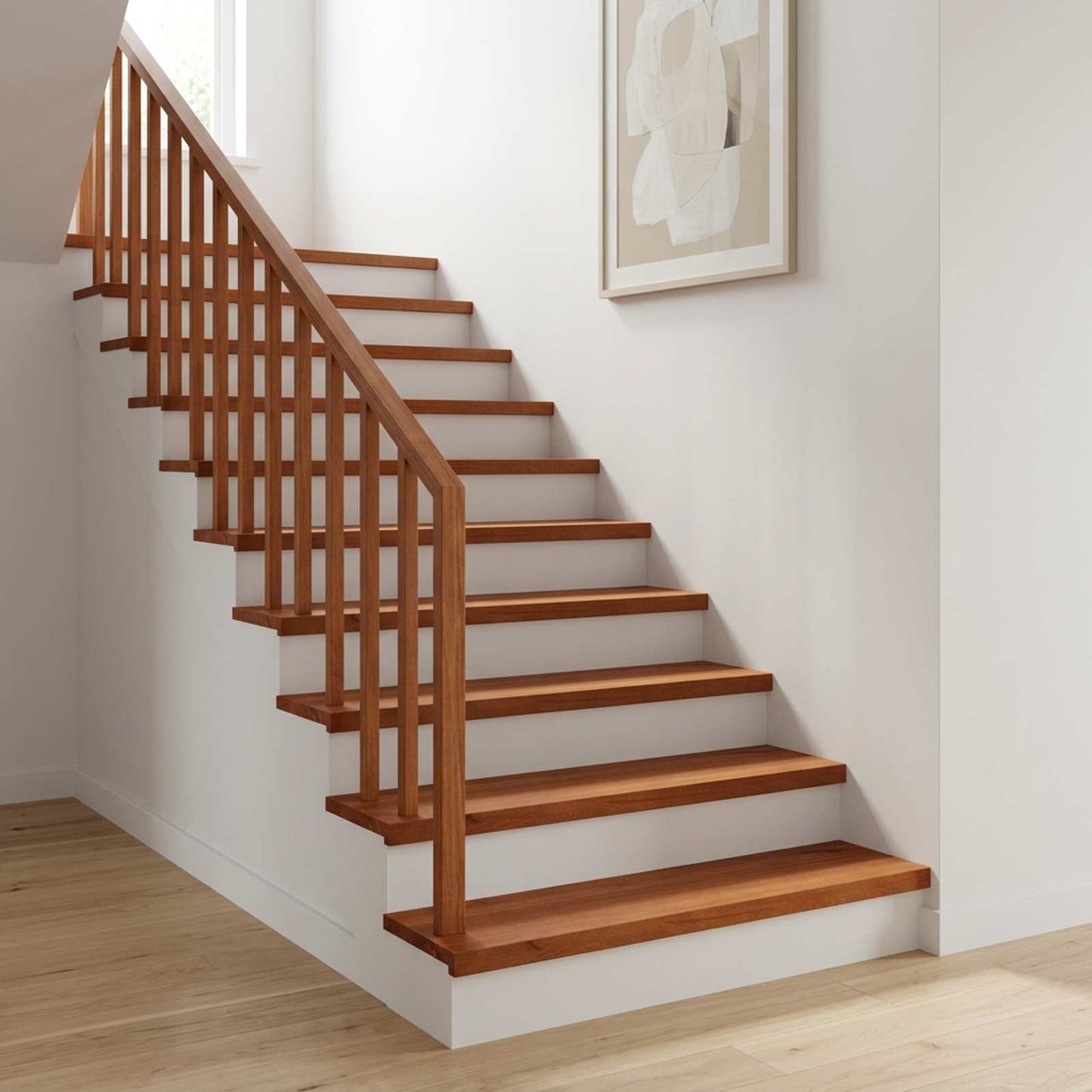 vidaXL Σκαλοπάτια 4 τεμ. 90 x 25 x 2 cm Καφέ Στερεό ξύλο οξιάς