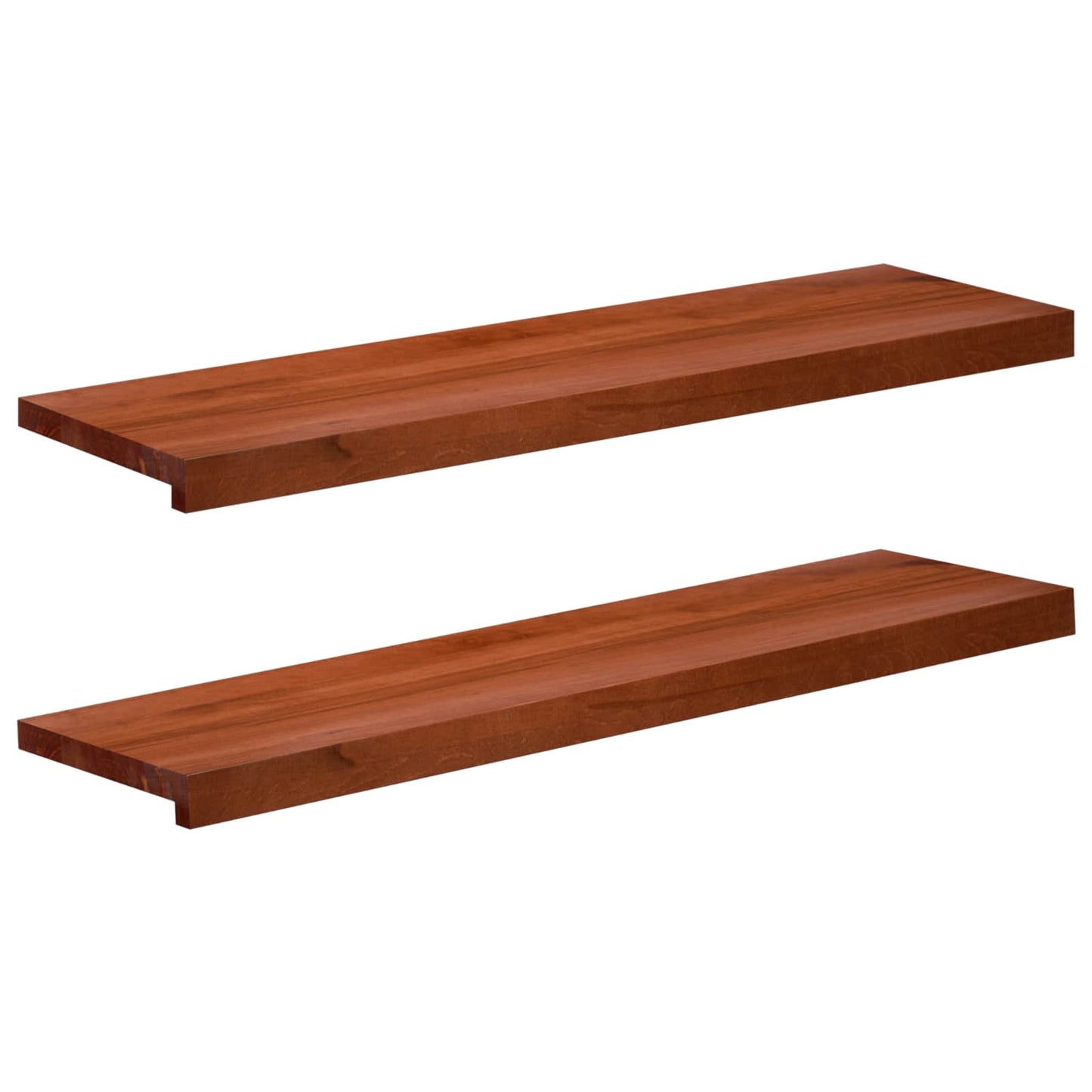 vidaXL Σκαλοπάτια 2 τεμ. 90 x 25 x 2 cm Καφέ Στερεό ξύλο οξιάς