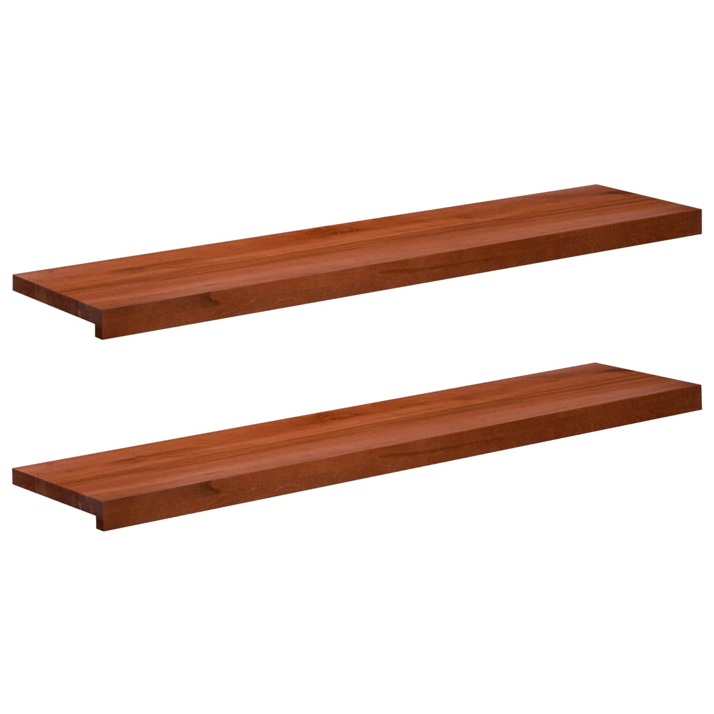 vidaXL Σκαλοπάτια 2 τεμ. 110 x 30 x 2 cm Καφέ Στερεό ξύλο οξιάς