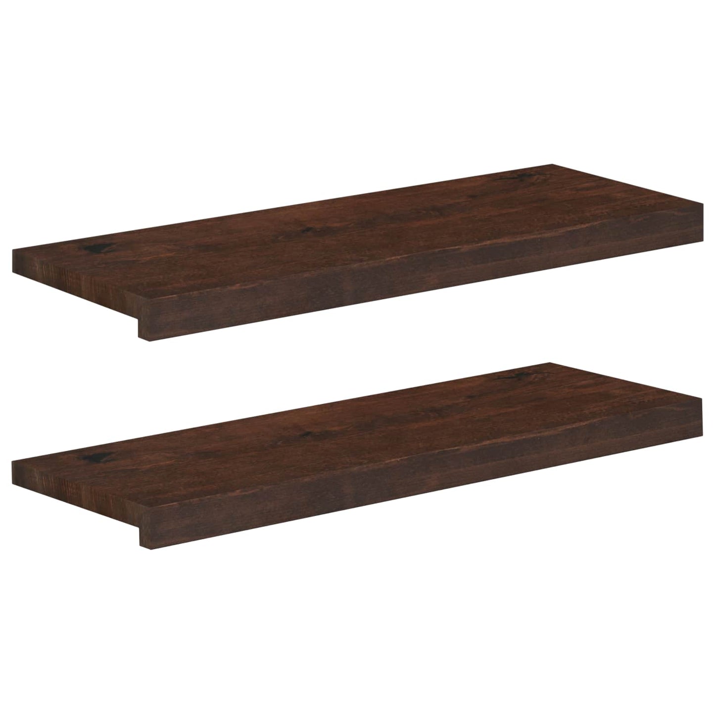 vidaXL Σκαλοπάτια 2 τεμ. 80 x 25 x 2 cm Σκούρο Καφέ Στερεό ξύλο οξιάς