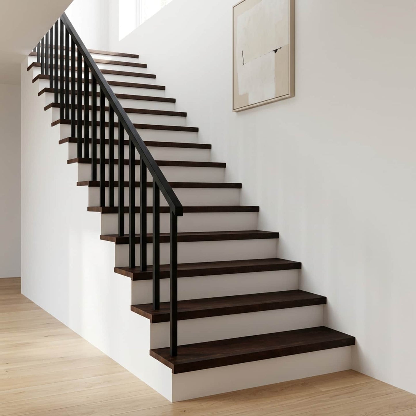 vidaXL Σκαλοπάτια 8 τεμ. 110 x 25 x 2 cm Σκούρο Καφέ Στερεό ξύλο οξιάς