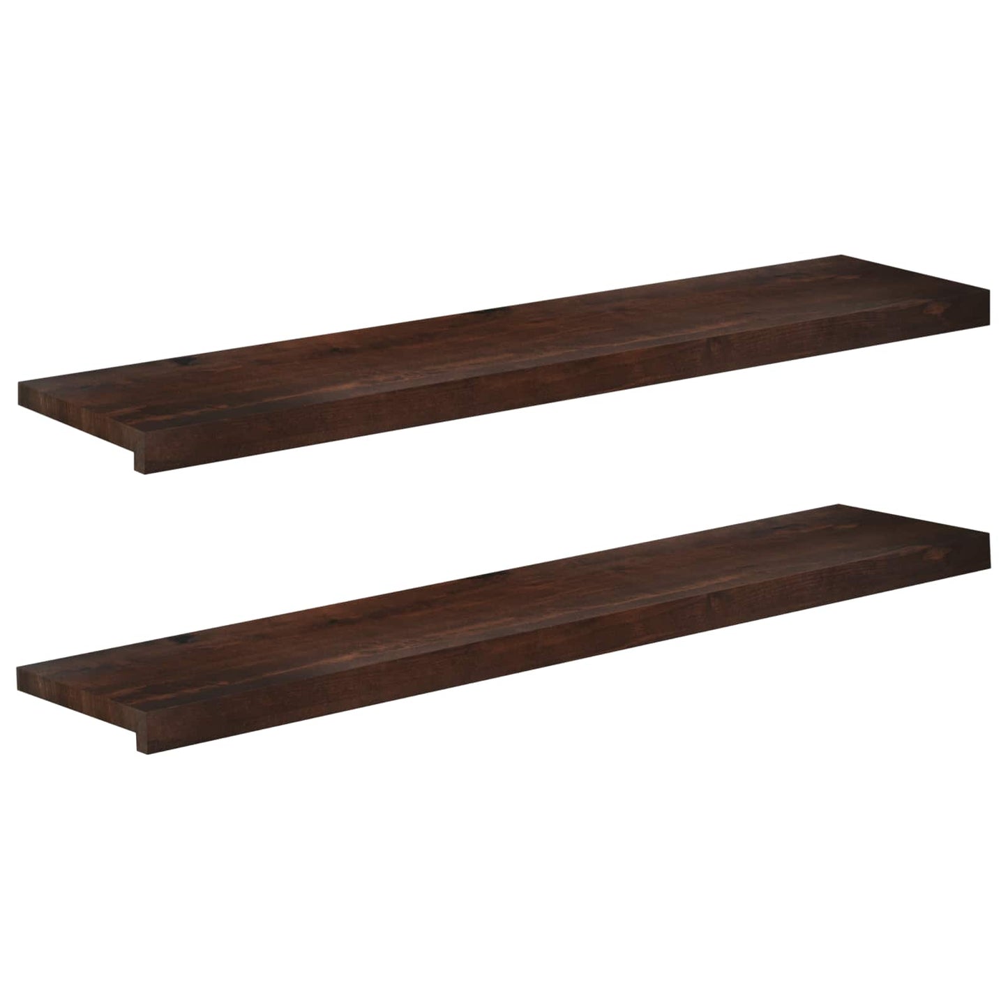 vidaXL Σκαλοπάτια 2 τεμ. 120 x 30 x 2 cm Σκούρο Καφέ Στερεό ξύλο οξιάς