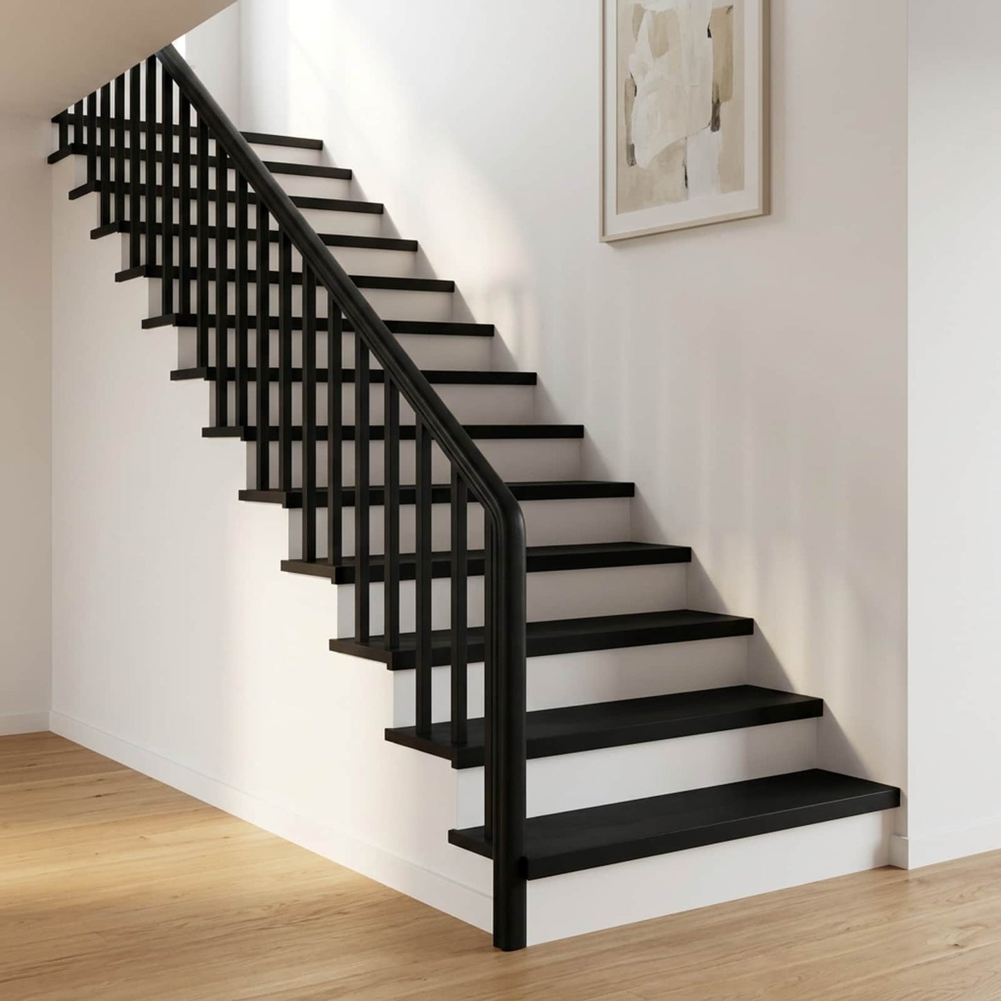 vidaXL Σκαλοπάτια 20 τεμ. 80 x 25 x 2 cm Μαύρο Στερεό ξύλο οξιάς