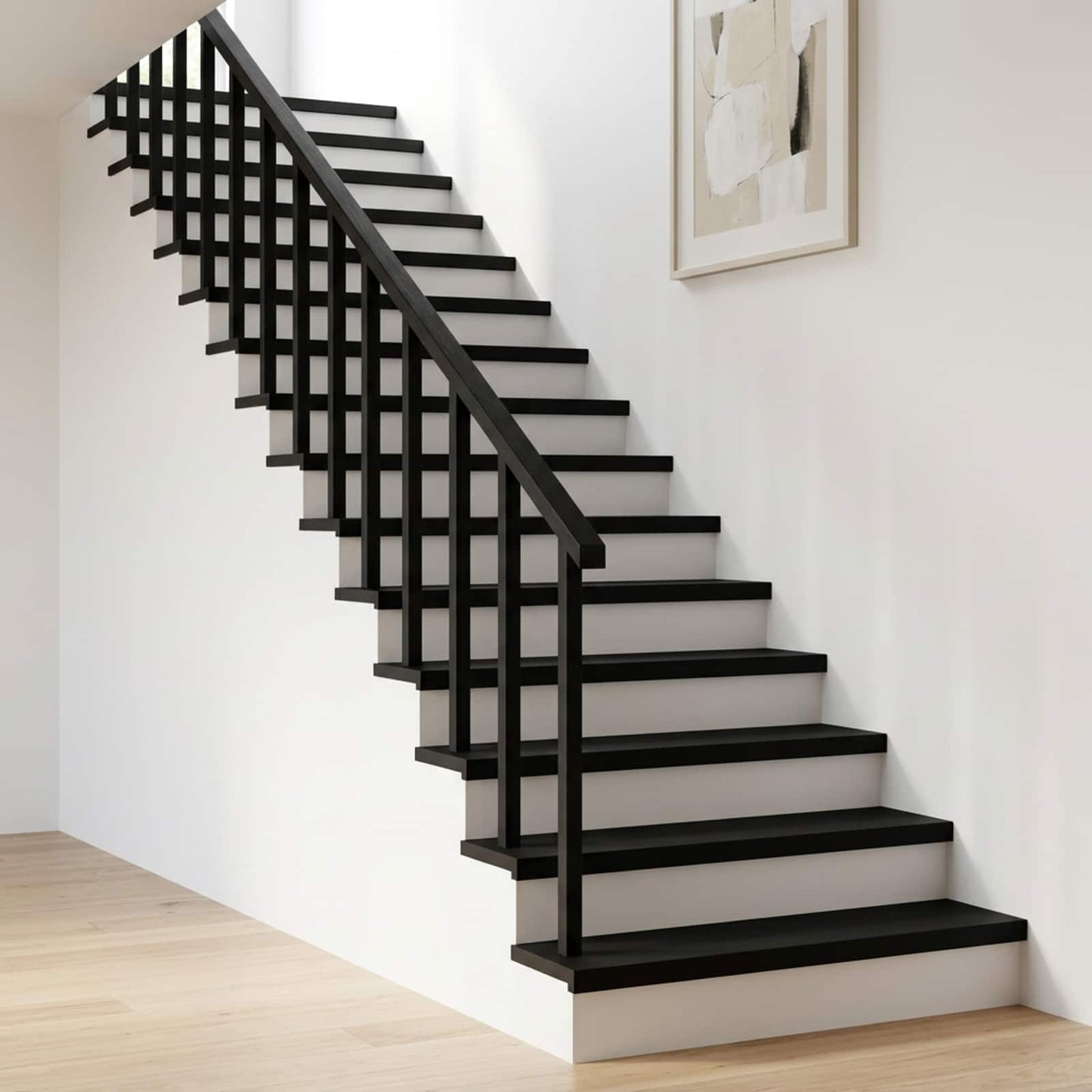 vidaXL Σκαλοπάτια 20 τεμ. 90 x 30 x 2 cm Μαύρο Στερεό ξύλο οξιάς