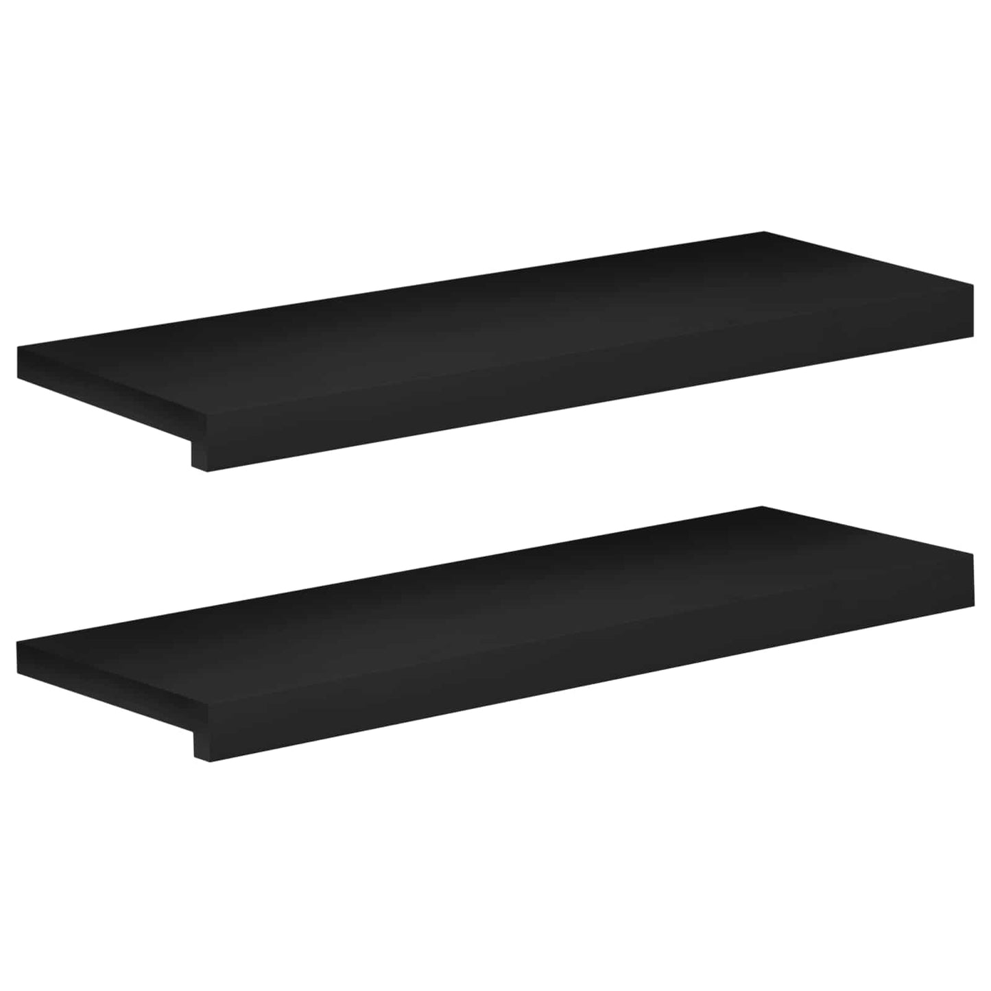 vidaXL Σκαλοπάτια 2 τεμ. 80 x 30 x 2 cm Μαύρο Στερεό ξύλο οξιάς