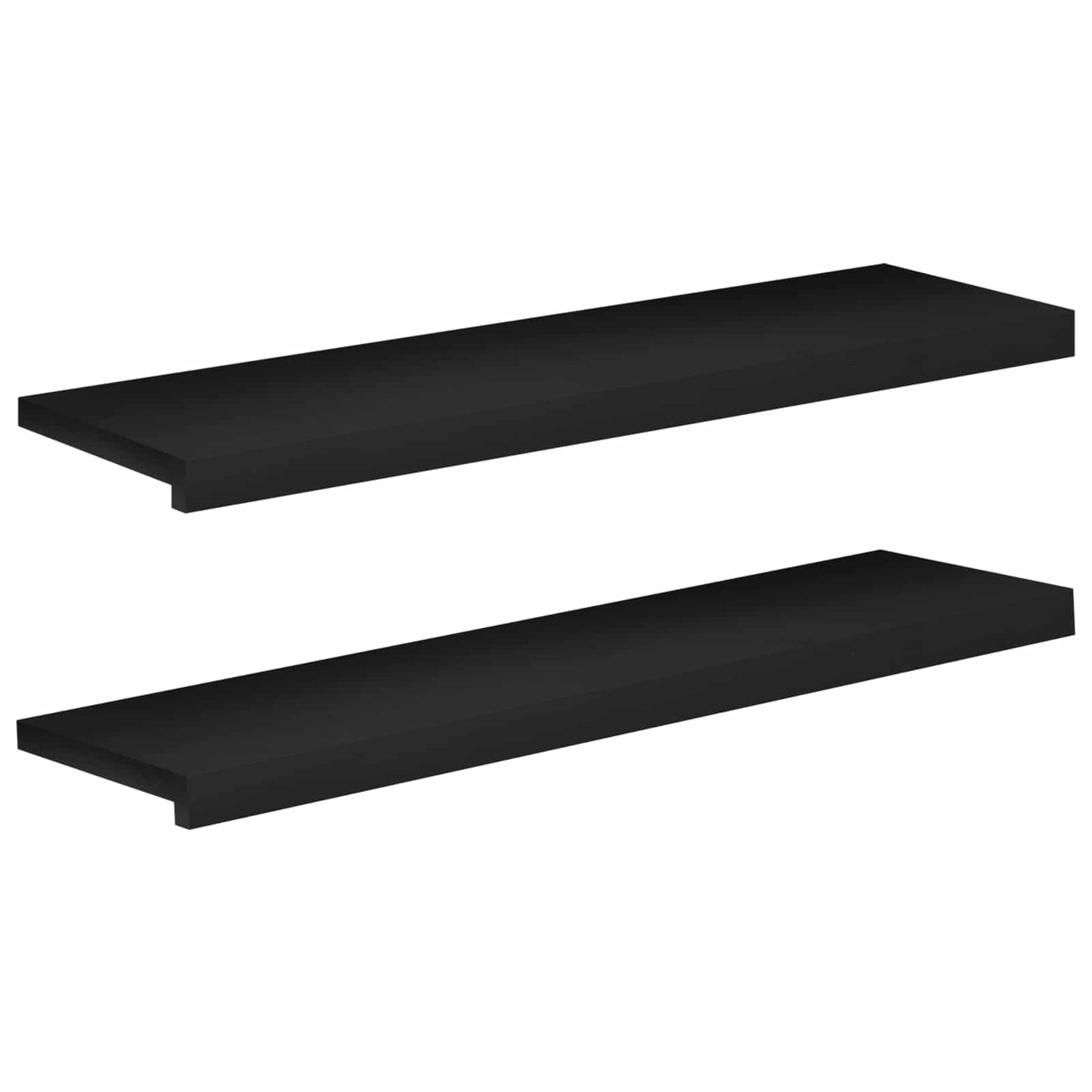vidaXL Σκαλοπάτια 2 τεμ. 100 x 30 x 2 cm Μαύρο Στερεό ξύλο οξιάς