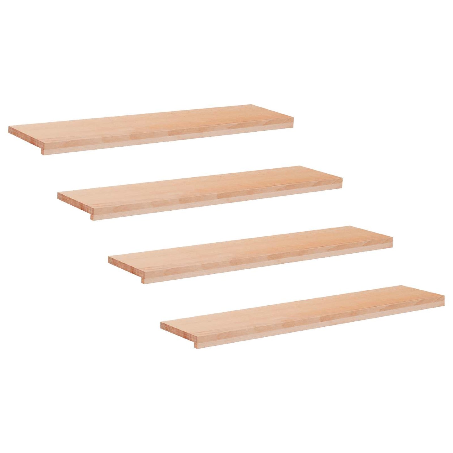 vidaXL Σκαλοπάτια 4 τεμ. 110 x 30 x 2 cm Φυσικό Στερεό ξύλο οξιάς