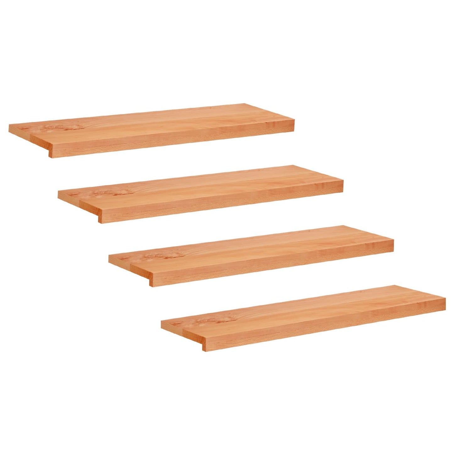vidaXL Σκαλοπάτια 4 τεμ. 100 x 30 x 2 cm Βερνίκι Στερεό ξύλο οξιάς