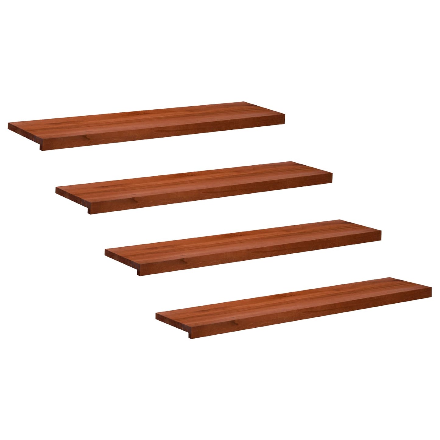 vidaXL Σκαλοπάτια 4 τεμ. 110 x 30 x 2 cm Καφέ Στερεό ξύλο οξιάς