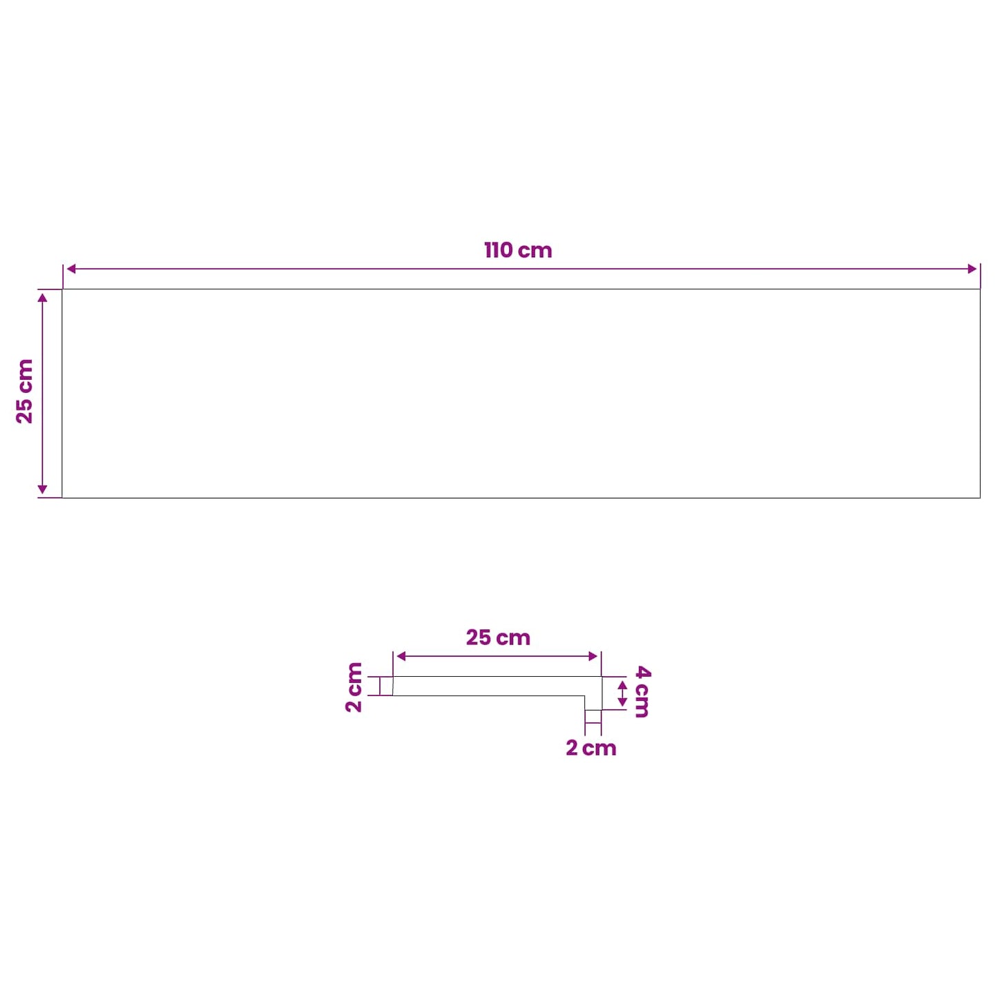 vidaXL Σκαλοπάτια 8 τεμ. 110 x 25 x 2 cm Σκούρο Καφέ Στερεό ξύλο οξιάς