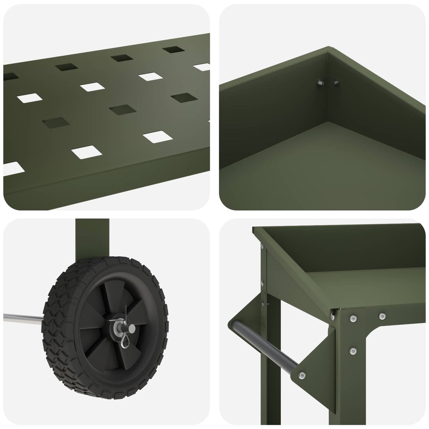 vidaXL Τραπέζι Φυτεύσεων με Ρόδες 96 x 50 x 89 εκ.