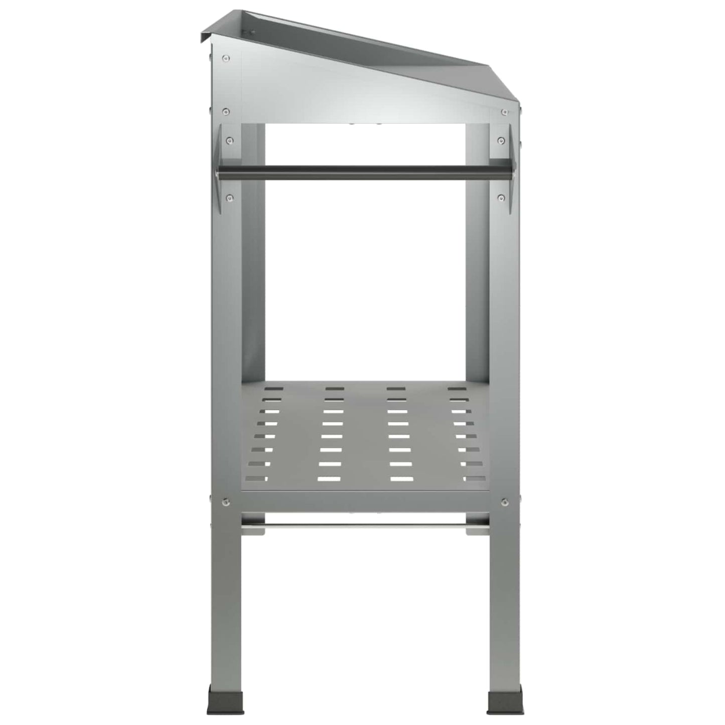vidaXL Τραπέζι Φυτεύσεων με Ρόδες Ασημί 96 x 50 x 89 εκ.