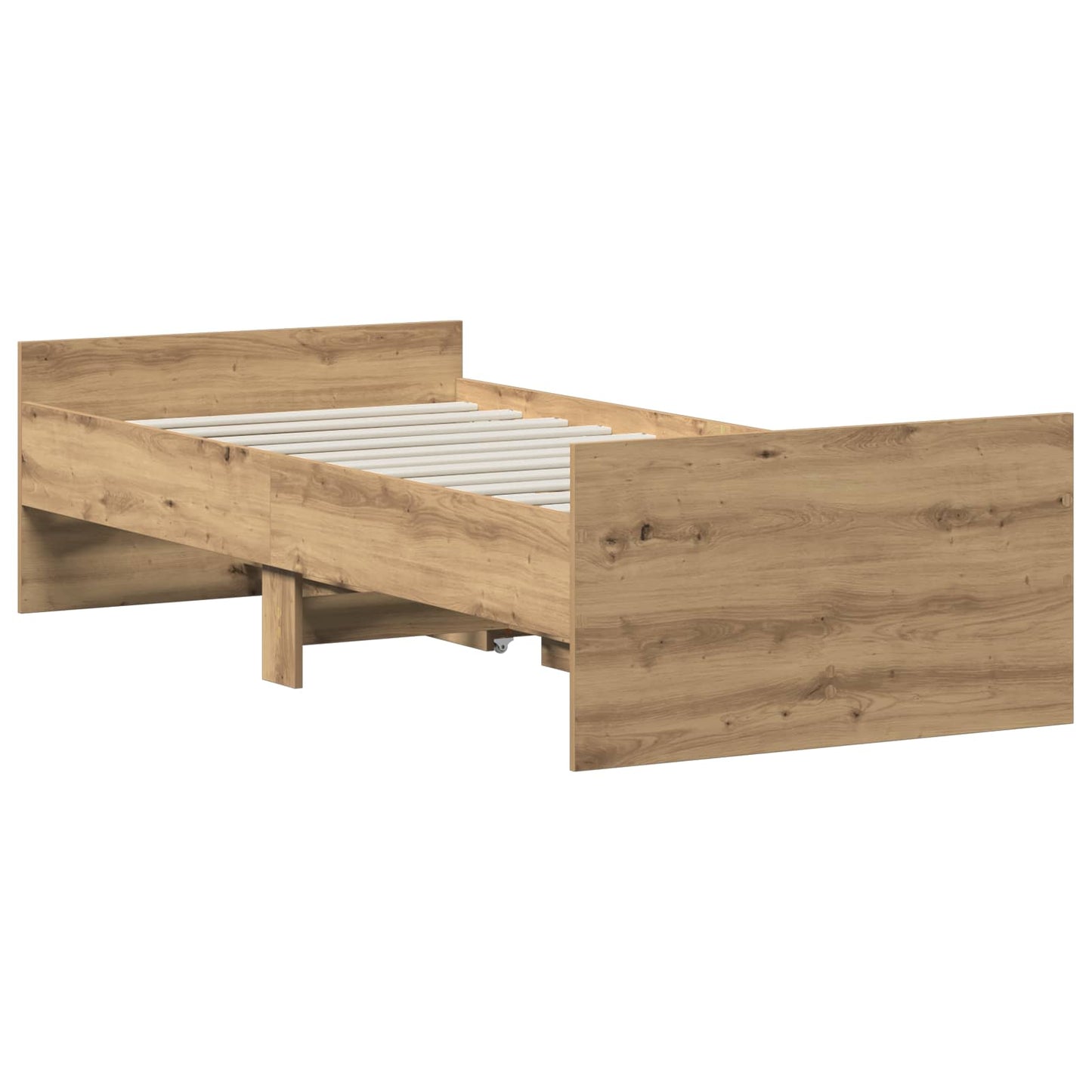 vidaXL Σκελετός Κρεβατιού Artisan Δρυς 90 x 200 cm Επεξεργασμένο Ξύλο