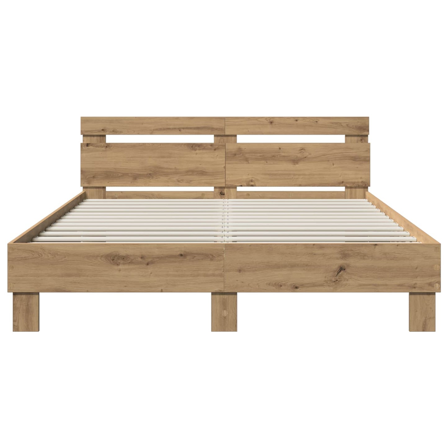 vidaXL Σκελετός Κρεβατιού Artisan Δρυς 140 x 190 cm Επεξεργασμένο ξύλο