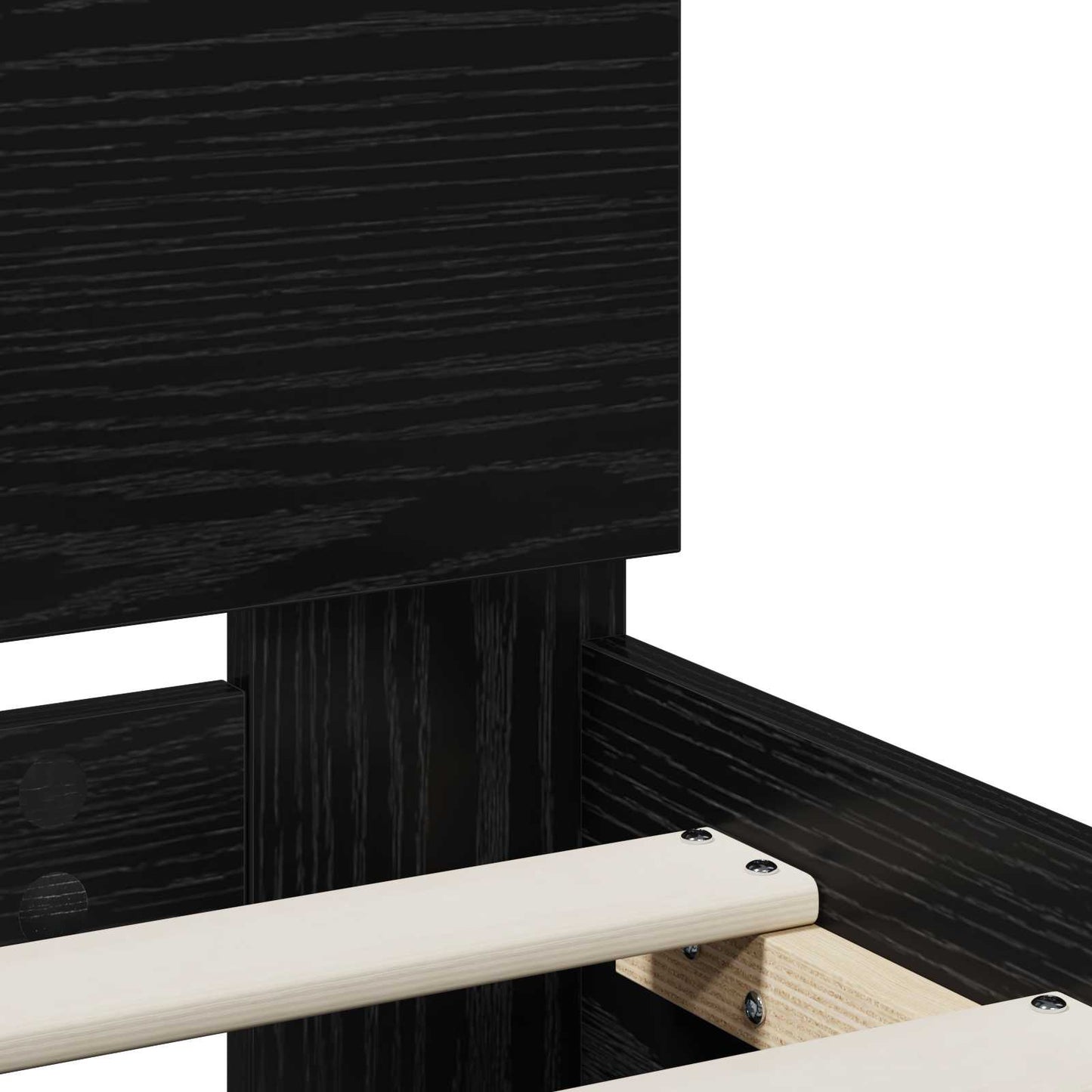 vidaXL Σκελετός Κρεβατιού Μαύρη Δρυς 120 x 190 cm Επεξεργασμένο ξύλο