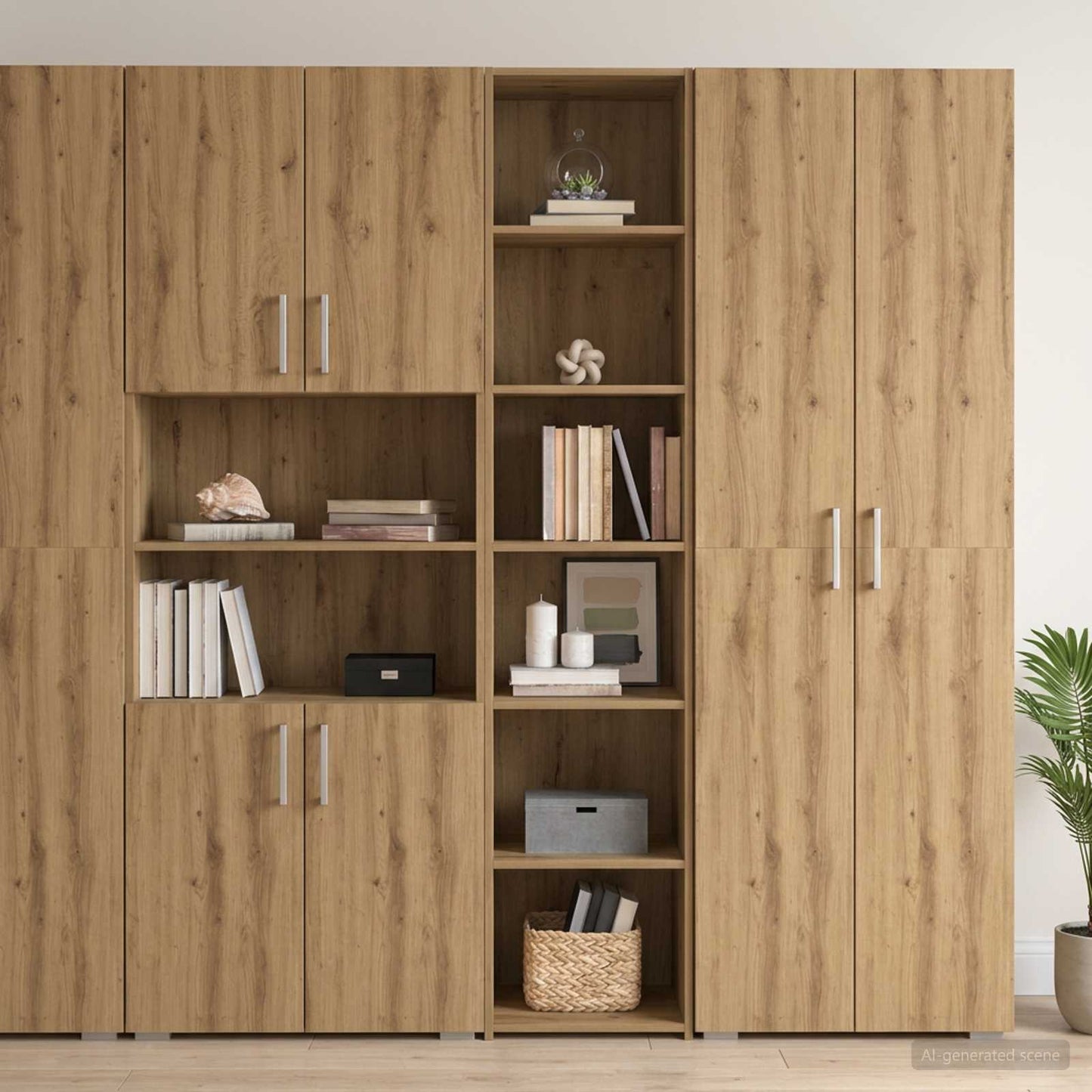vidaXL Πλαϊνό γραφείο Artisan Δρυς 40 x 41 x 185 εκ.