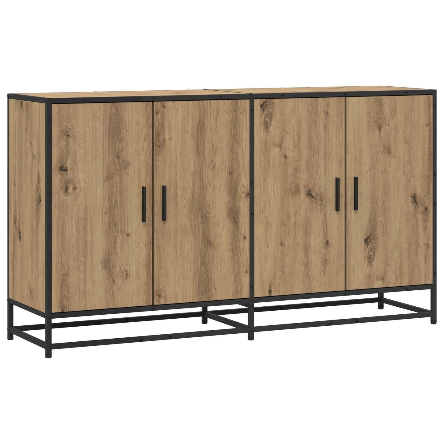 vidaXL Πλαϊνό γραφείο Artisan Δρυς 134 x 35 x 76 εκ.