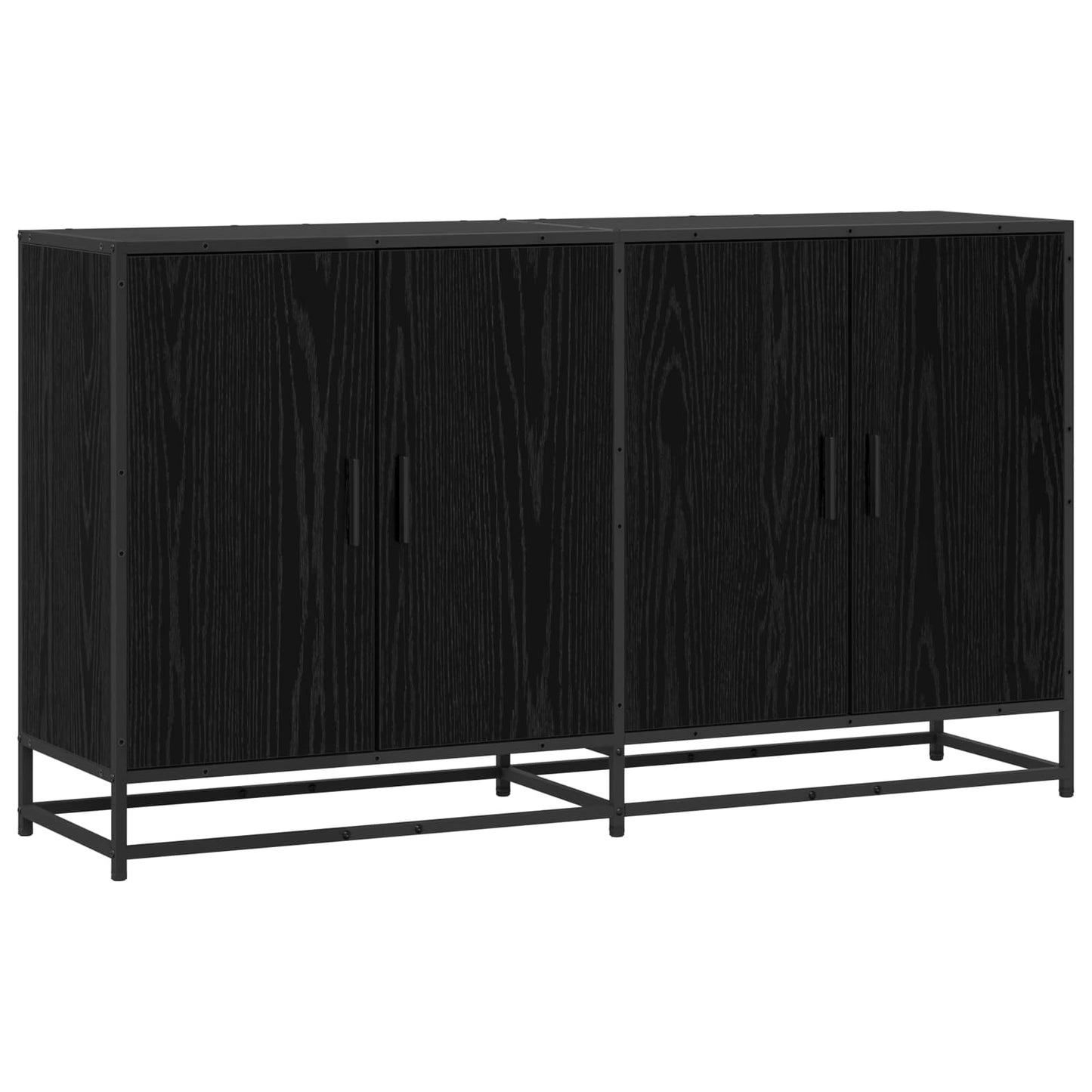 vidaXL Πλαϊνό γραφείο Μαύρη Δρυς 134 x 35 x 76 εκ. Επεξεργασμένο Ξύλο