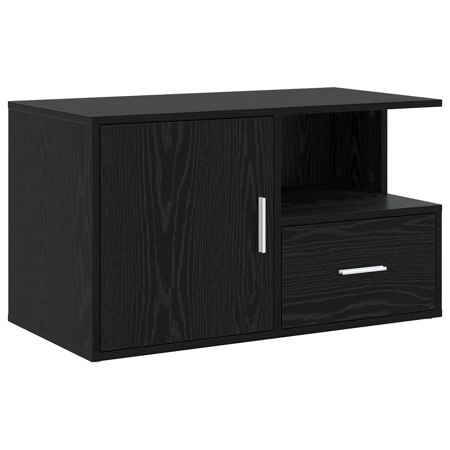 vidaXL Γωνιακό Ντουλάπι Μαύρη Δρυς 200 x 40 x 45 εκ Επεξεργασμένο Ξύλο
