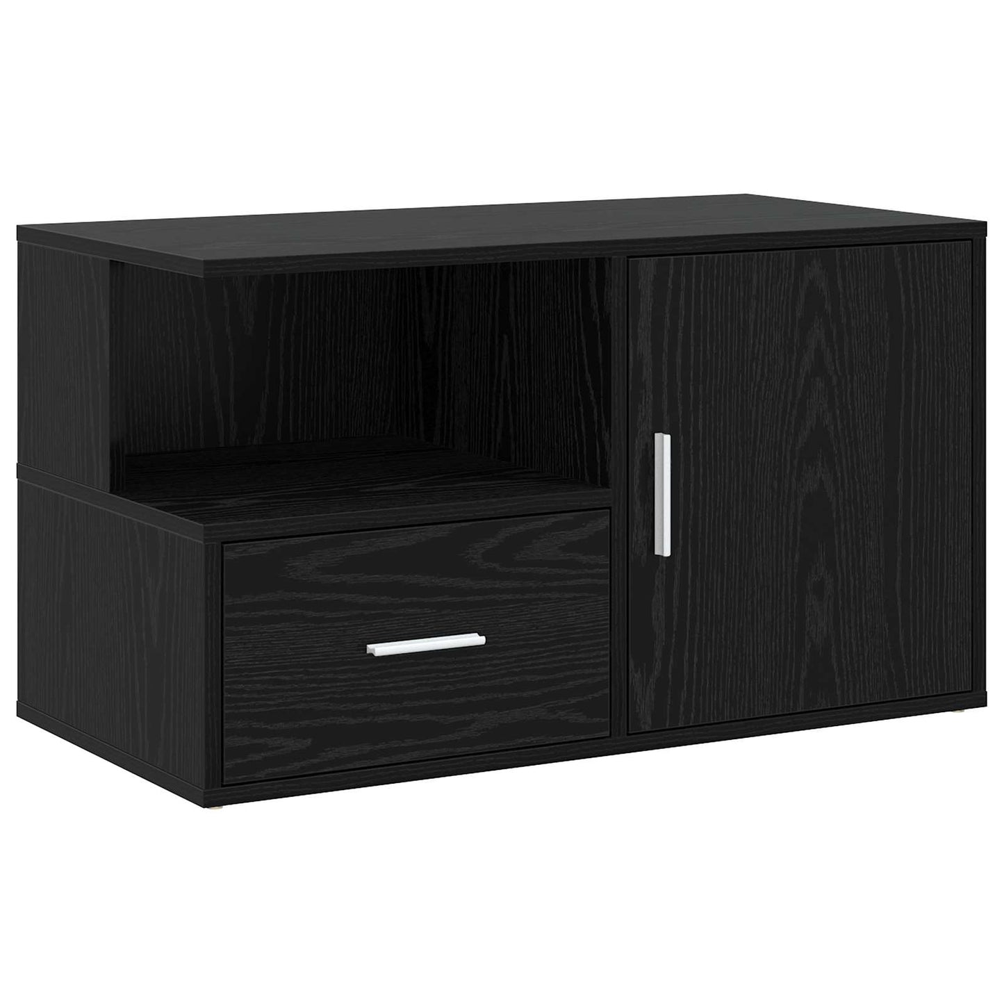 vidaXL Γωνιακό Ντουλάπι Μαύρη Δρυς 200 x 40 x 45 εκ Επεξεργασμένο Ξύλο