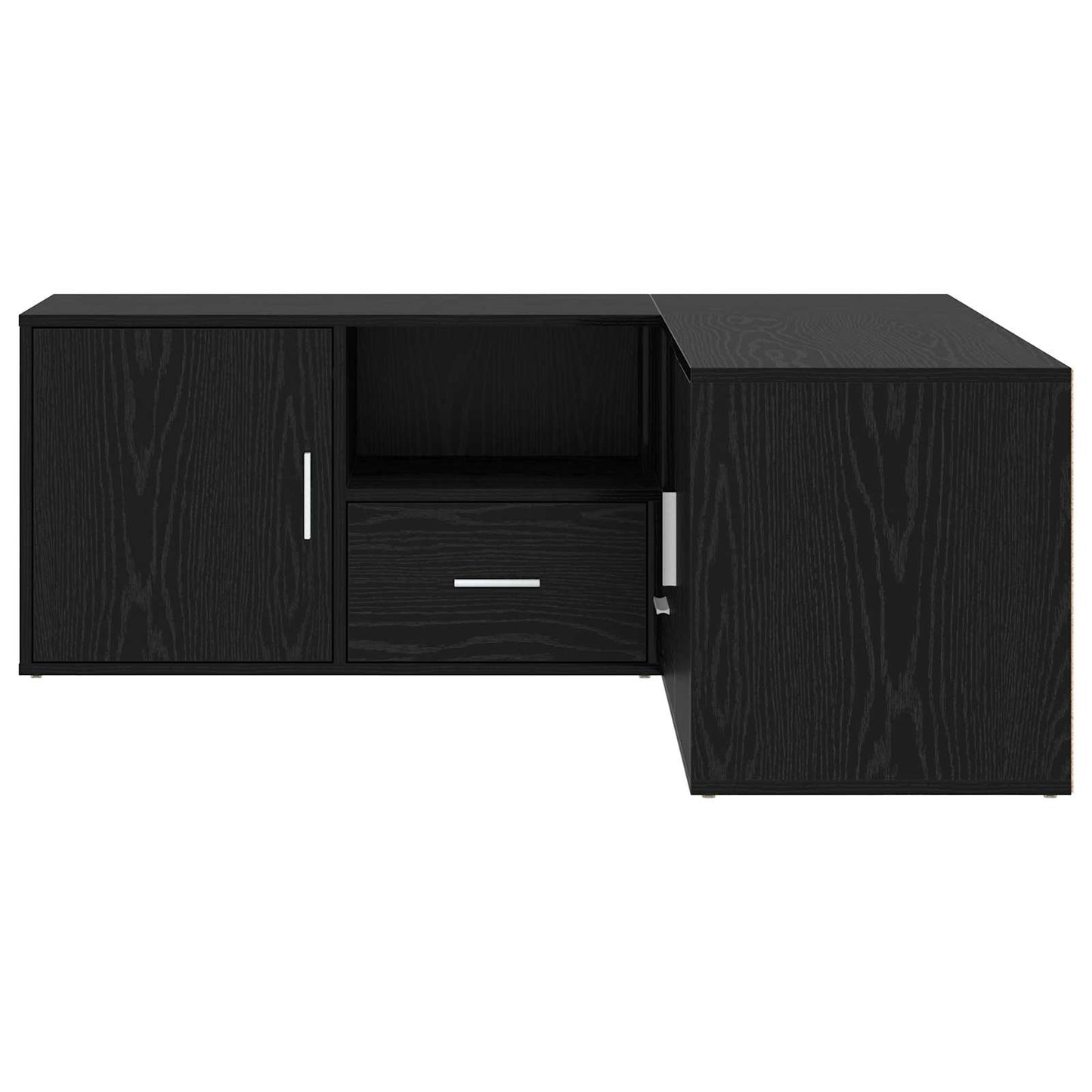 vidaXL Γωνιακό Ντουλάπι Μαύρη Δρυς 200 x 40 x 45 εκ Επεξεργασμένο Ξύλο