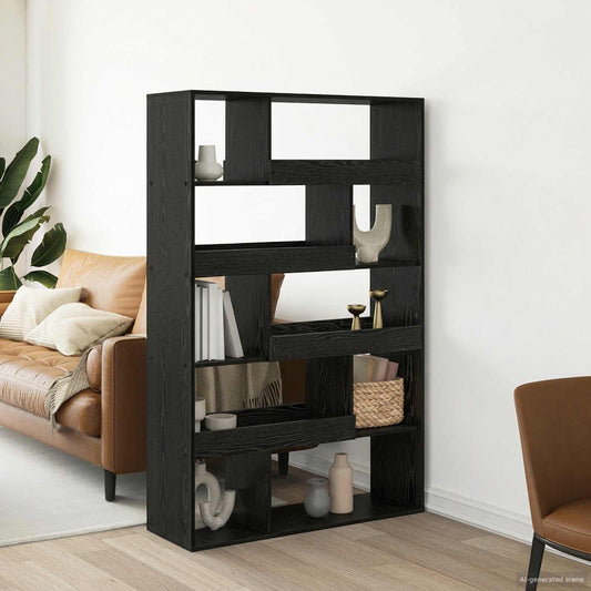 vidaXL Ράφι βιβλίων Μαύρη δρυς 100 x 33 x 156,5 εκ Επεξεργασμένο ξύλο