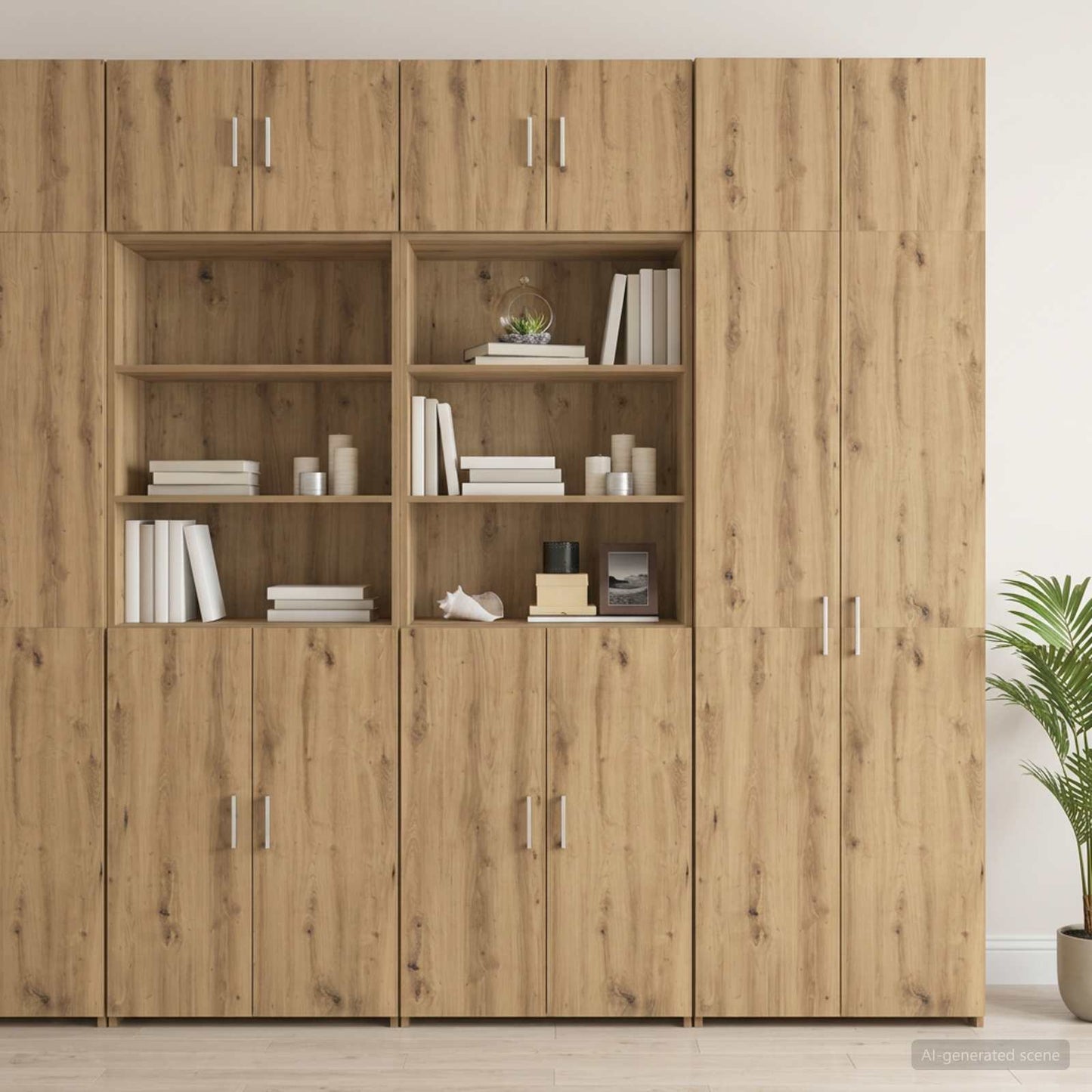 vidaXL Ντουλάπα Αποθήκευσης με Ράφια Artisan Δρυς 70 x 42,5 x 225 εκ