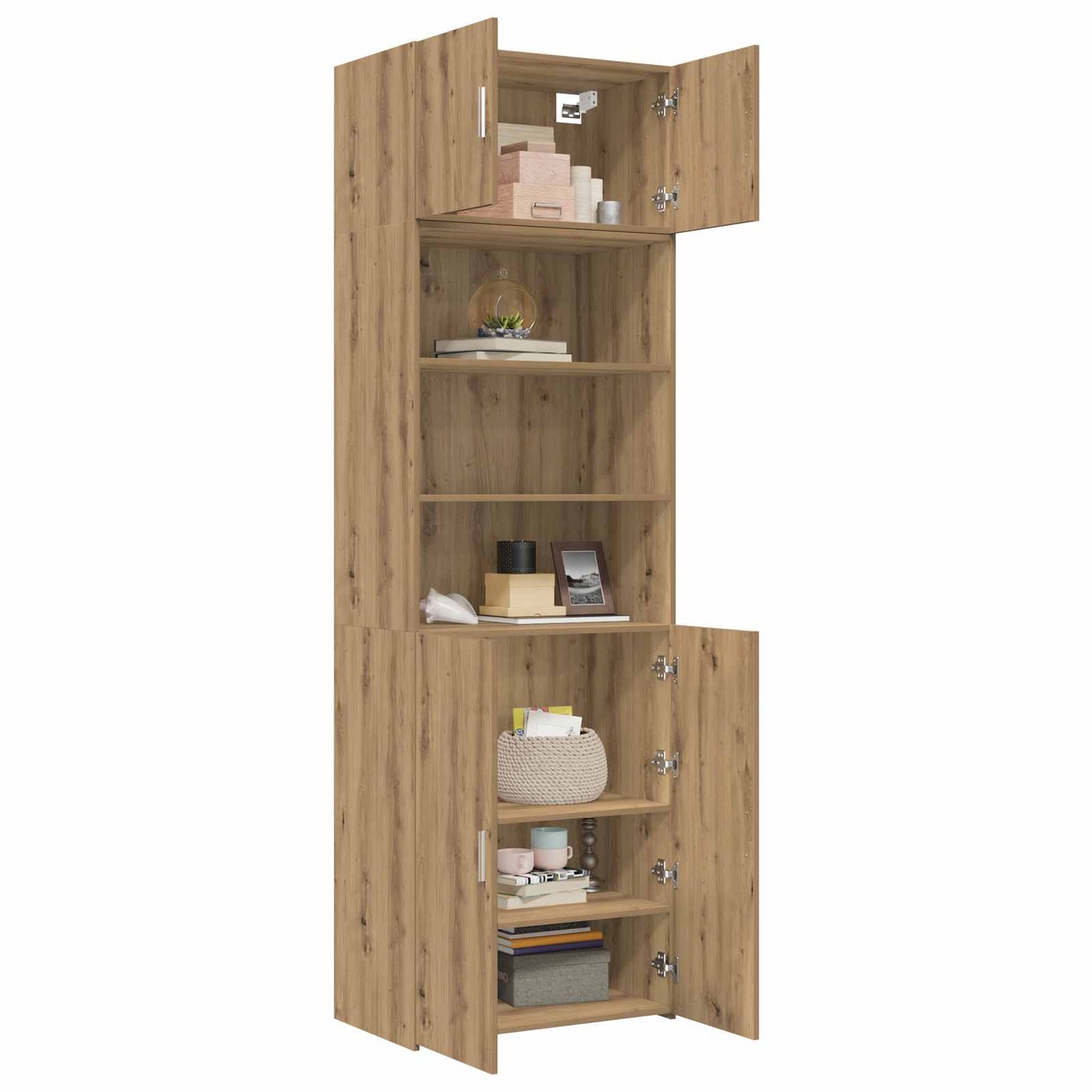 vidaXL Ντουλάπα Αποθήκευσης με Ράφια Artisan Δρυς 70 x 42,5 x 225 εκ