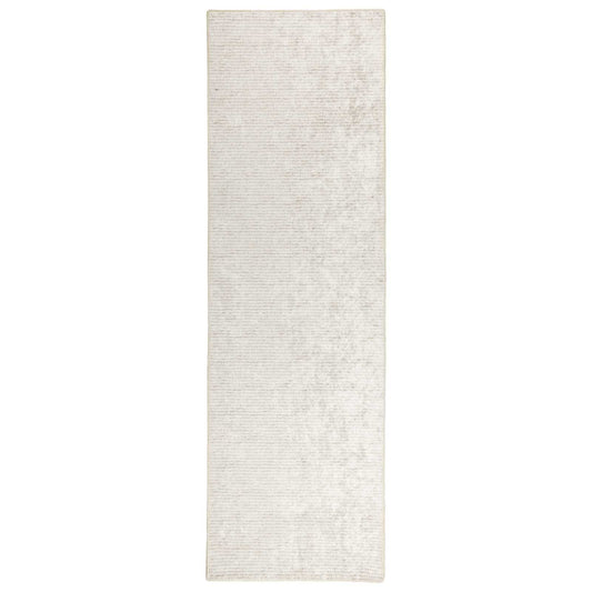 vidaXL Χαλί Κρεμ 80 x 250 cm 100% Πολυεστέρας 3 mm Πλένεται