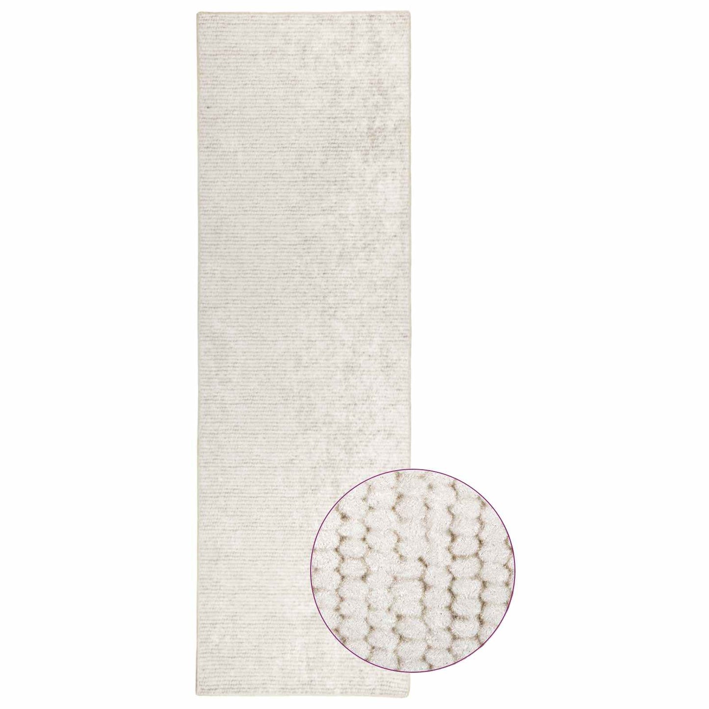 vidaXL Χαλί Κρεμ 100 x 250 cm 100% Πολυεστέρας 3 mm Πλένεται