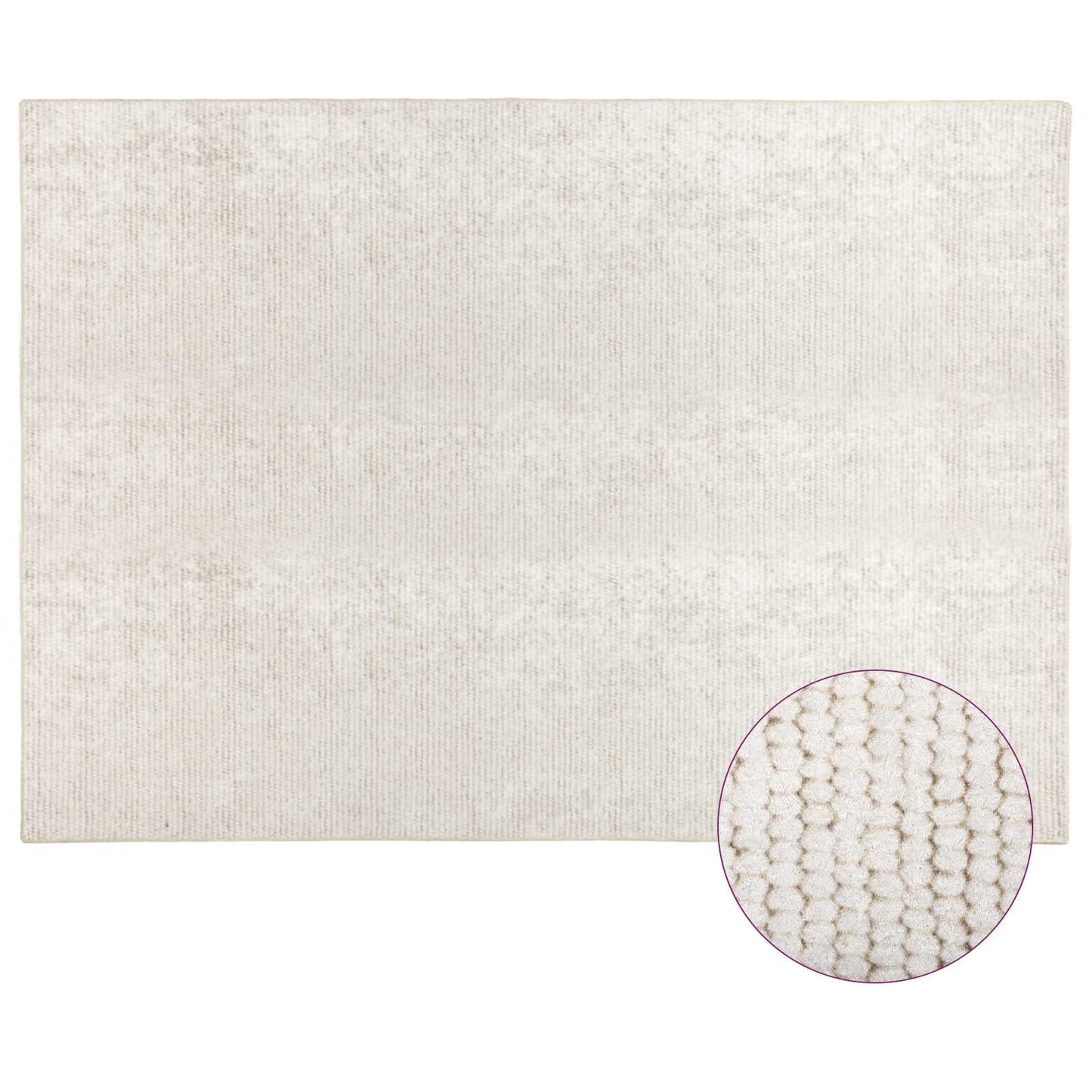 vidaXL Χαλί Κρεμ 190 x 300 cm 100% Πολυεστέρας 3 mm Πλένεται