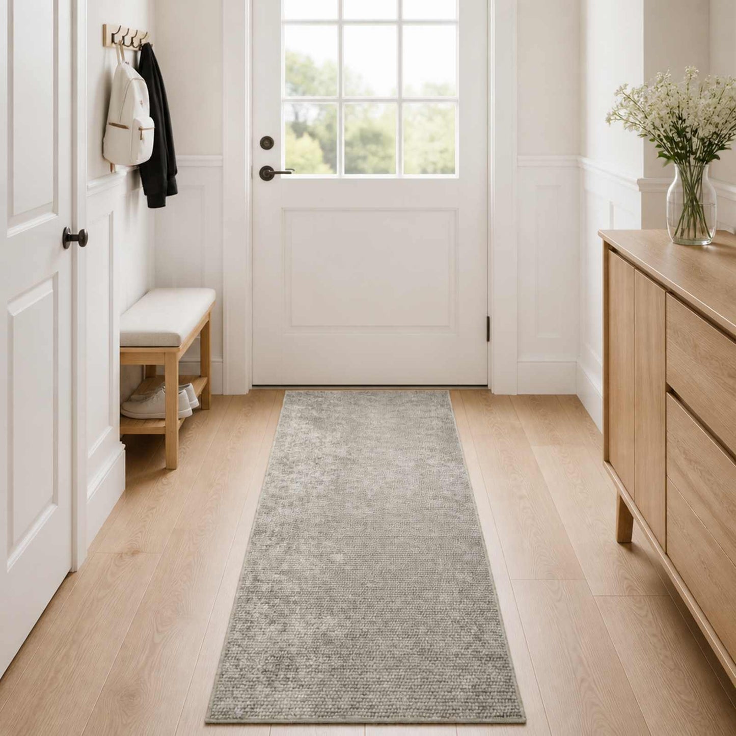 vidaXL Χαλί Μπεζ 100 x 200 cm 100% Πολυεστέρας 3 mm Πλένεται