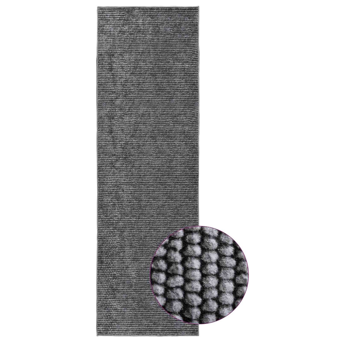 vidaXL Χαλί Ανθρακί 80 x 200 cm 100% Πολυεστέρας 3 mm Πλένεται
