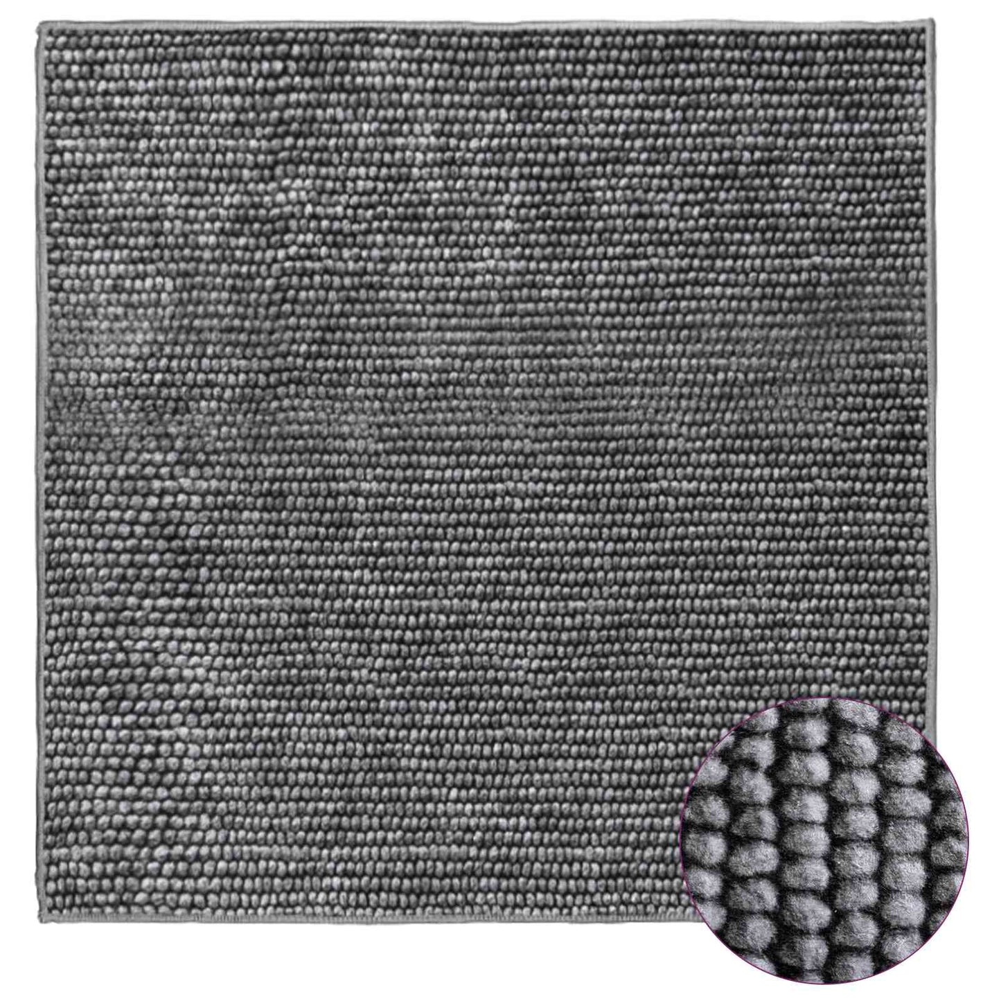 vidaXL Χαλί Ανθρακί 100 x 100 cm 100% Πολυεστέρας 3 mm Πλένεται