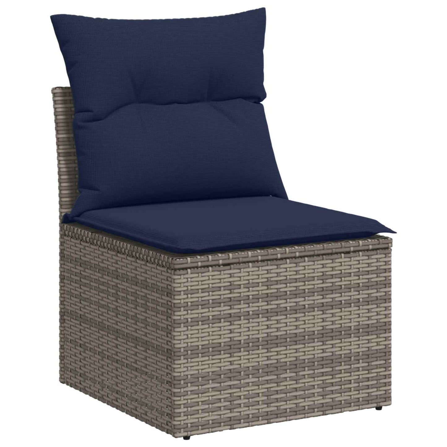 vidaXL Σετ Καναπέ 6 τμχ. Γκρι και Navy Blue Πολυ-ρακί και Χάλυβας