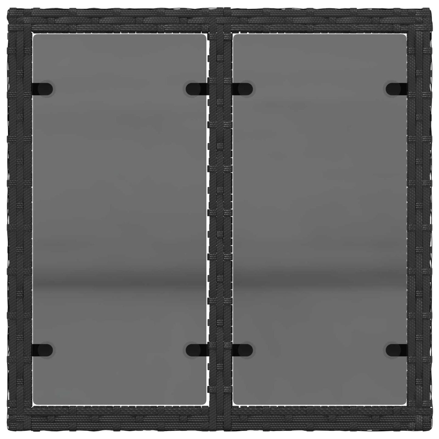 vidaXL Σετ Καναπέ 6 τμχ. Μαύρο Πολυ-ρακί και Χάλυβας