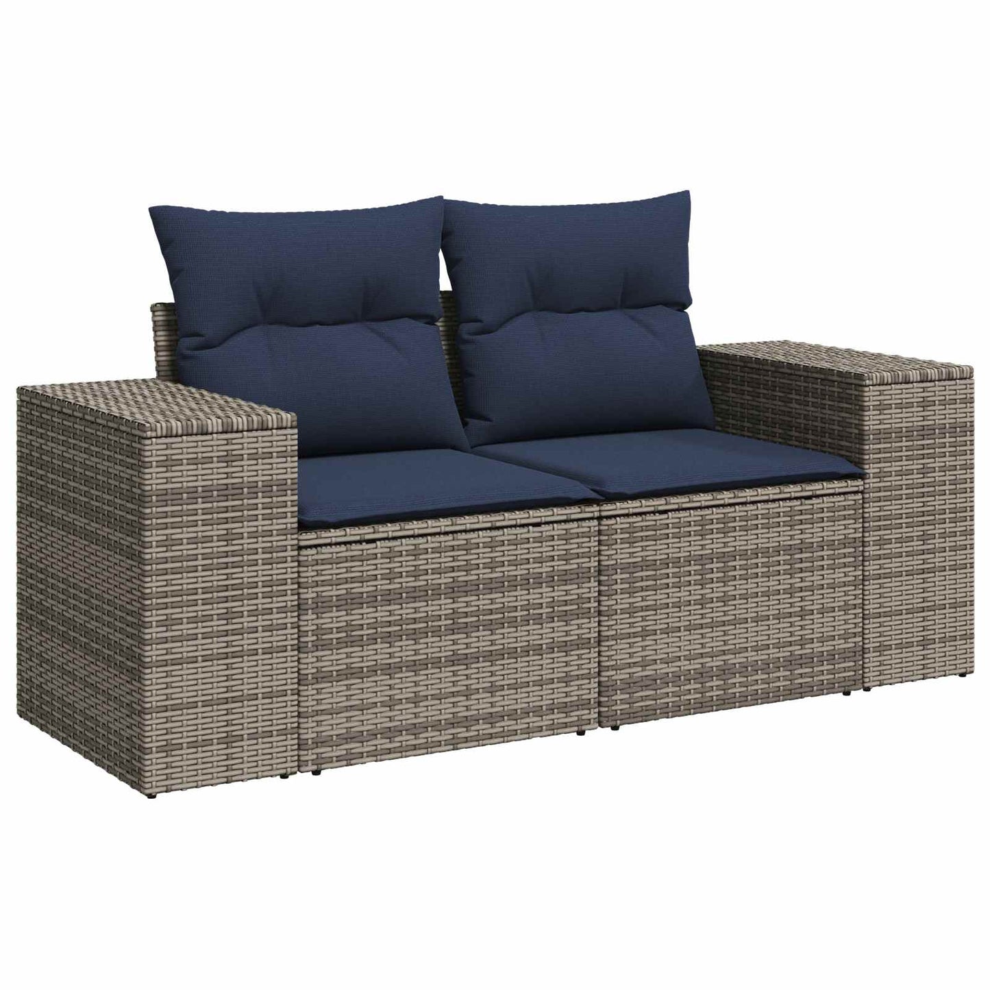 vidaXL Σετ Καναπέ 5 τμχ. Γκρι και Navy Blue 200 x 200 x 85 εκ.
