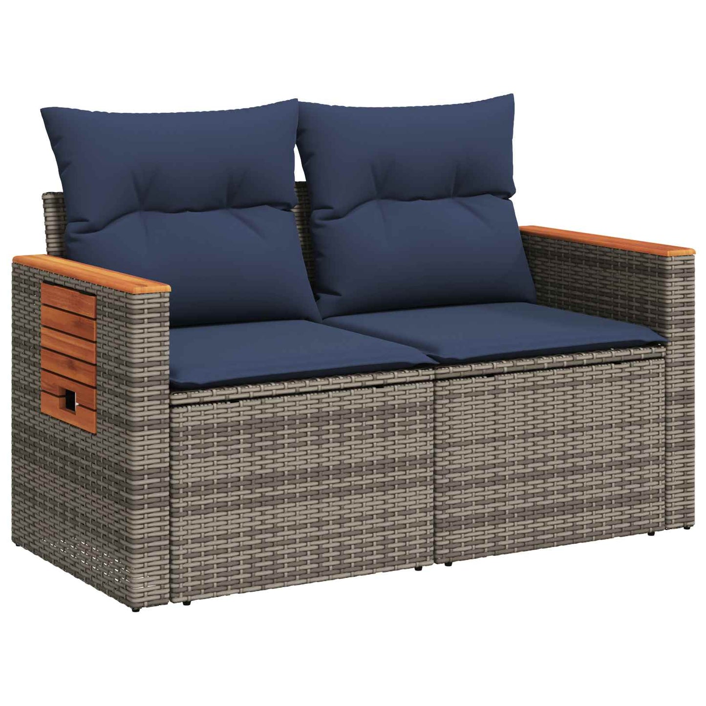 vidaXL Σετ Καναπέ 5 τμχ. Γκρι και Navy Blue 179 x 179 x 85 εκ