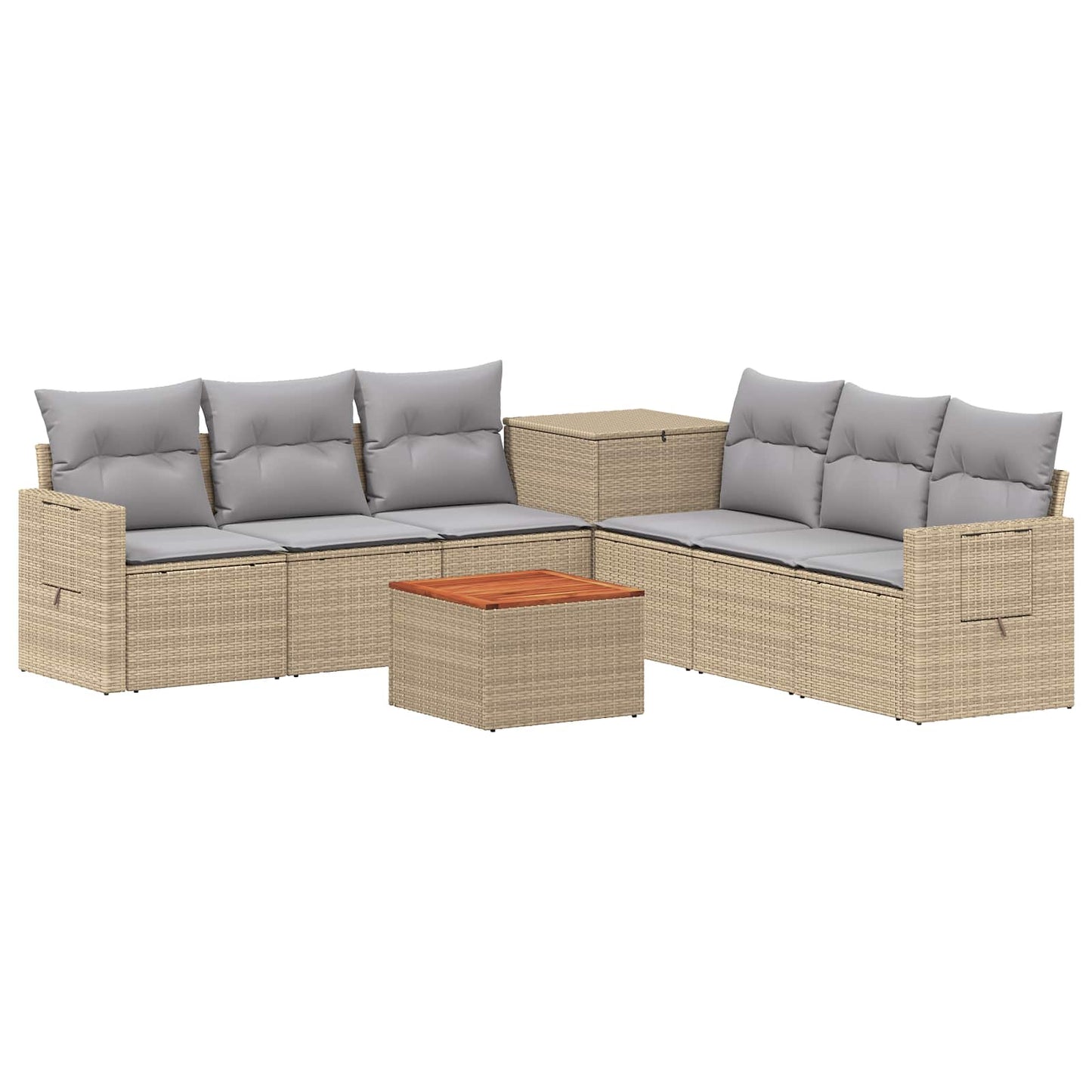 vidaXL Σετ Καναπέ 8 τμχ. Μπέζ και Ανοιχτό Γκρι 55 x 55 x 37 εκ