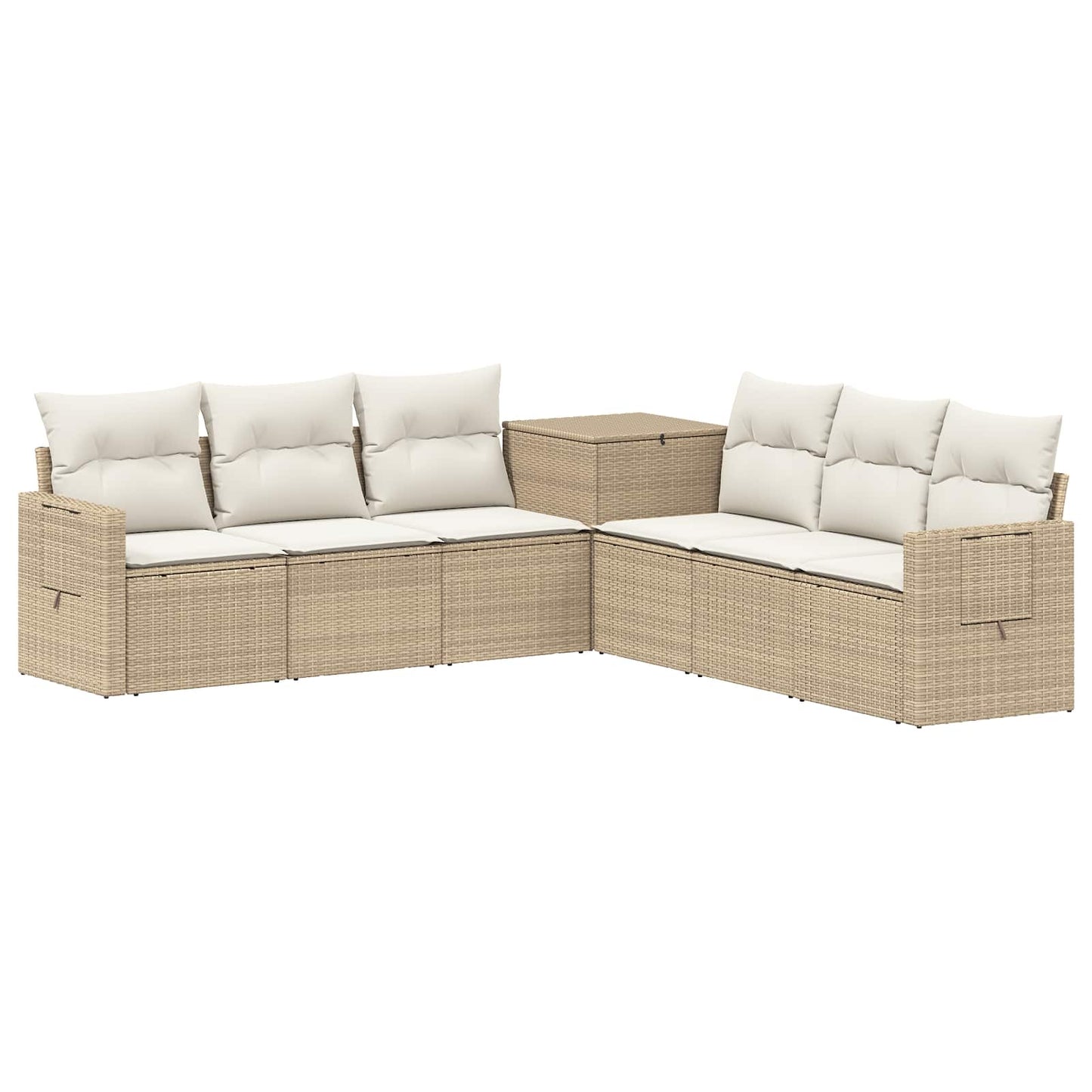 vidaXL Σετ Καναπέ 7 τμχ. Μπεζ και Κρέμ 234 x 234 x 85 εκ